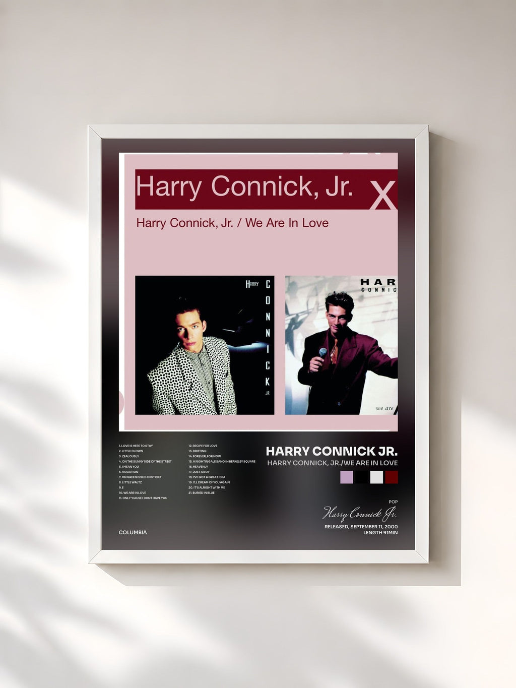#blanc Harry Connick, Jr./We Are In Love de Harry Connick Jr. en lámina enmarcada, marco blanco, impresa y enmarcada en Francia