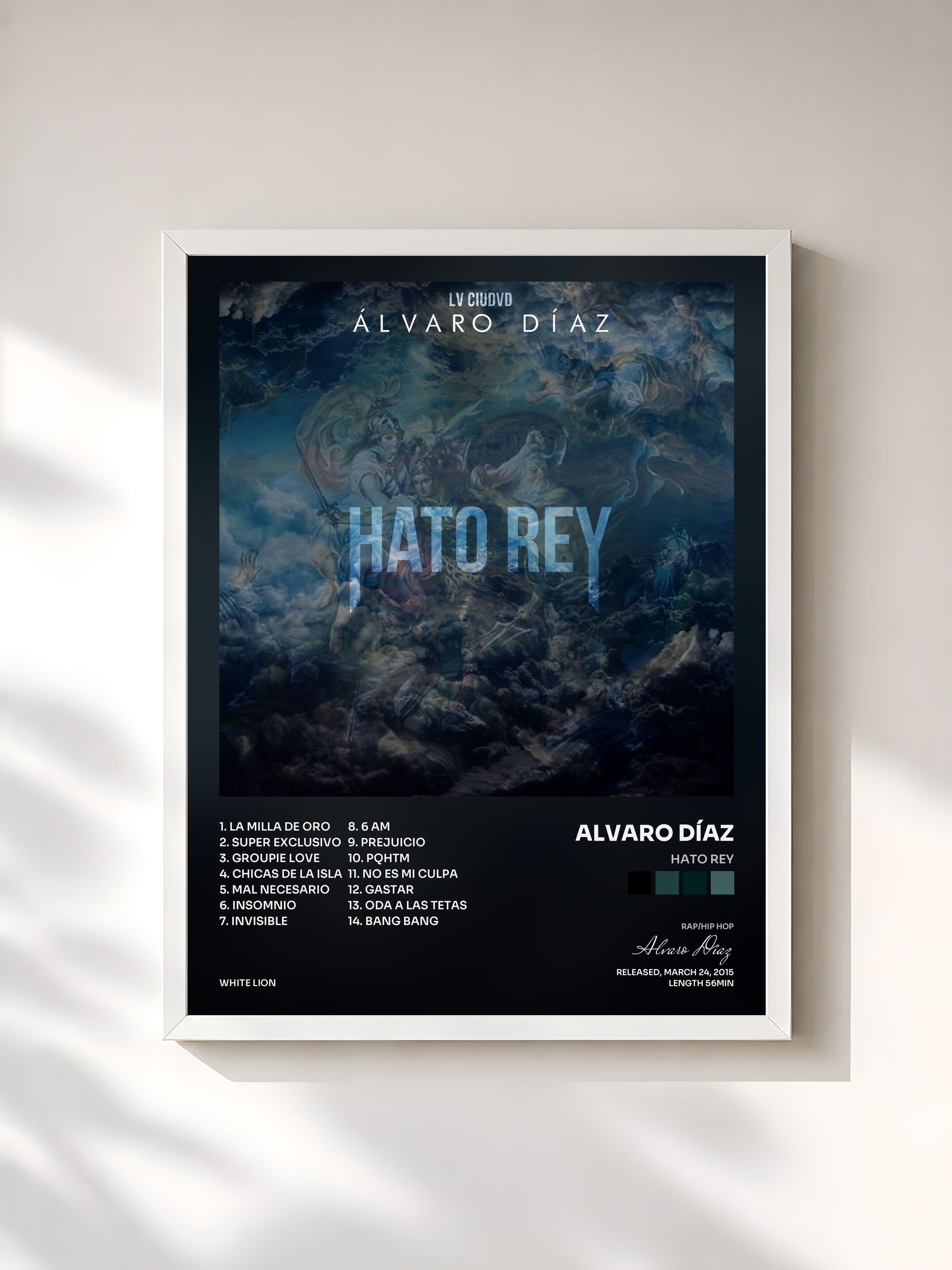 #blanc Tableau de l'album Hato Rey de Alvaro Díaz, cadre blanc, imprimé et encadré en France