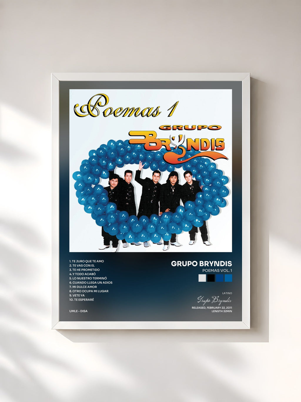 #blanc Poemas Vol. 1 di Grupo Bryndis in stampa incorniciata, cornice bianca, stampata e incorniciata in Francia
