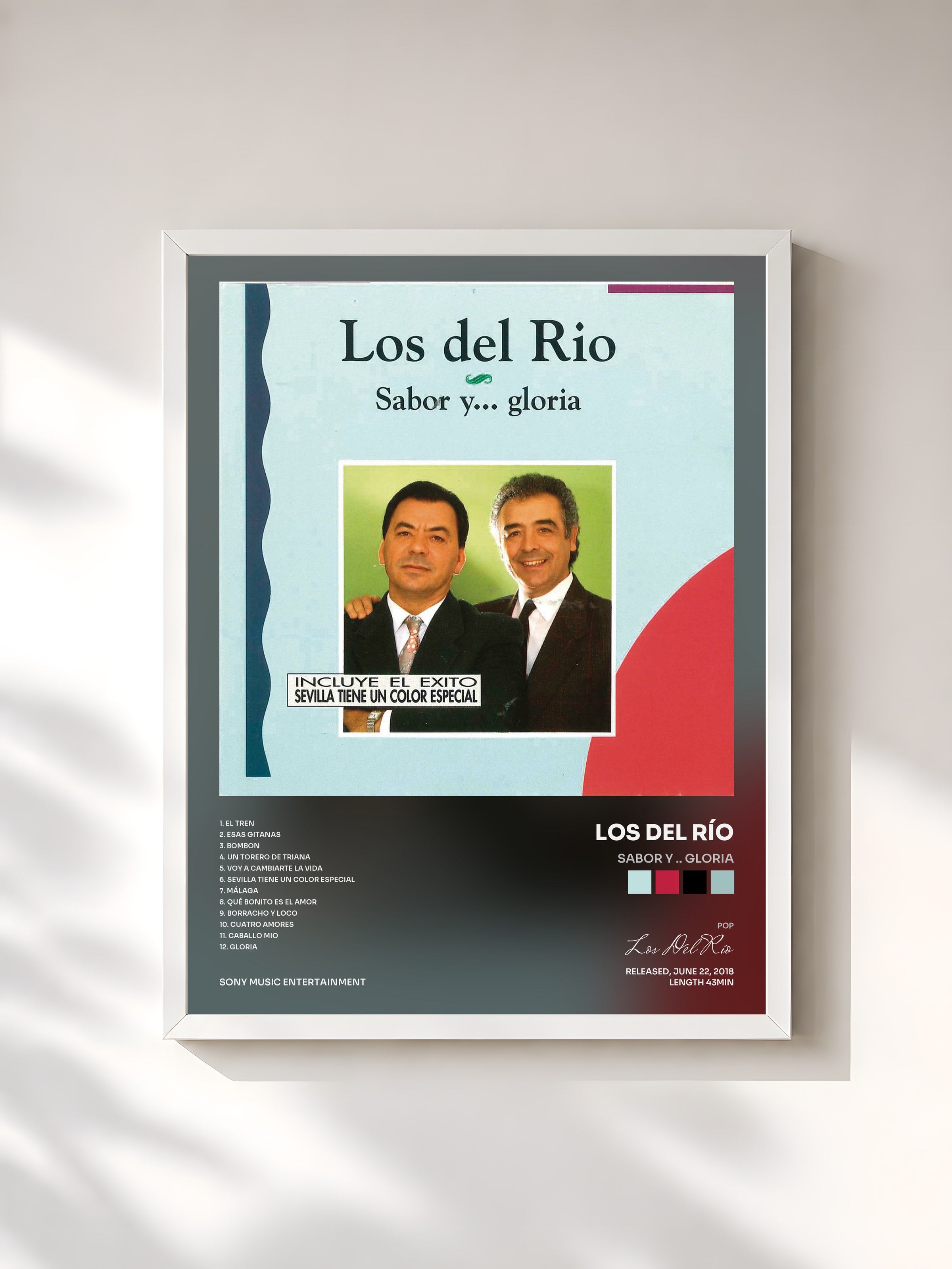 #blanc Tableau de l'album Sabor y .. Gloria de Los Del Río, cadre blanc, imprimé et encadré en France