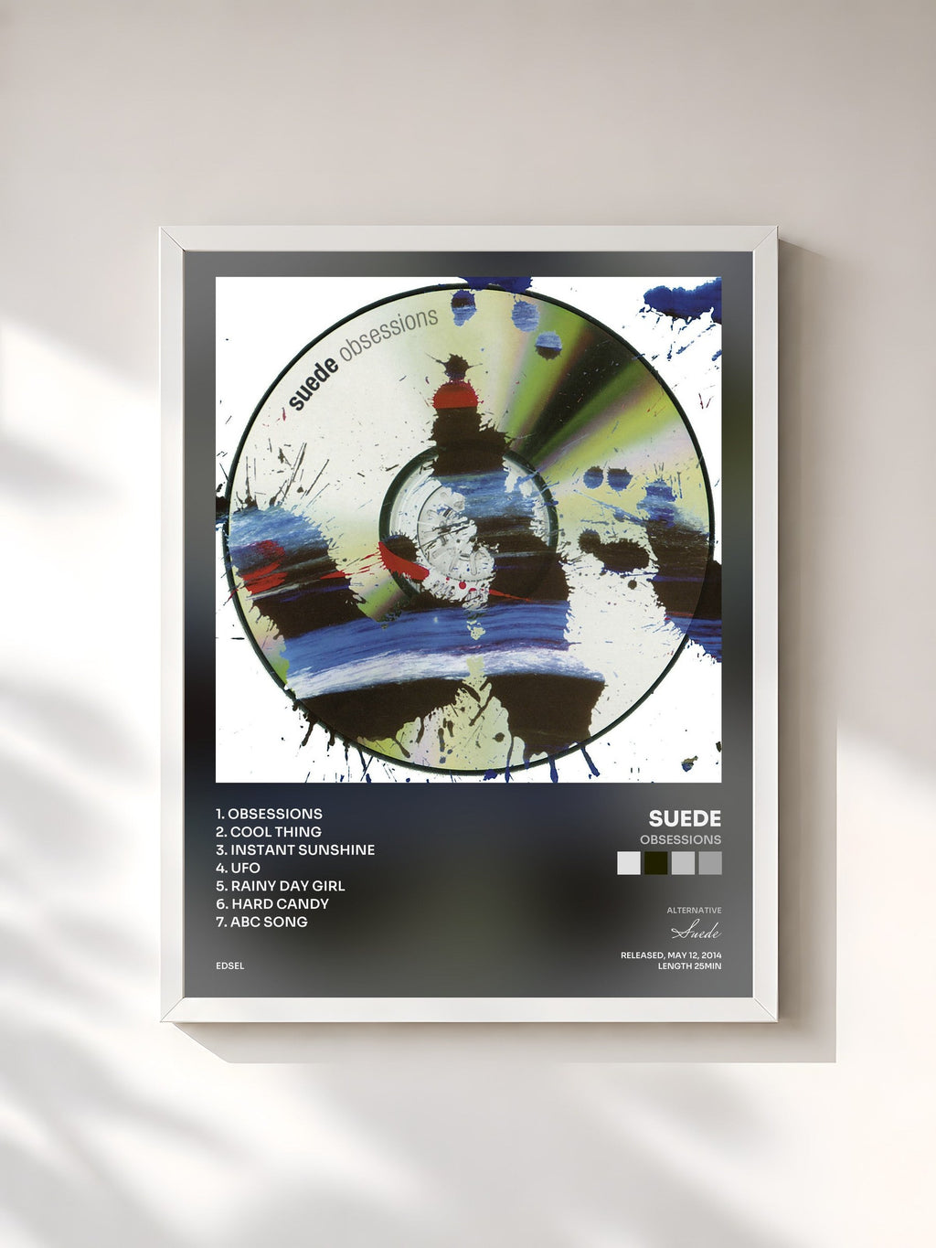 #blanc Obsessions von Suede als gerahmter Kunstdruck, weißer Rahmen, gedruckt und gerahmt in Frankreich
