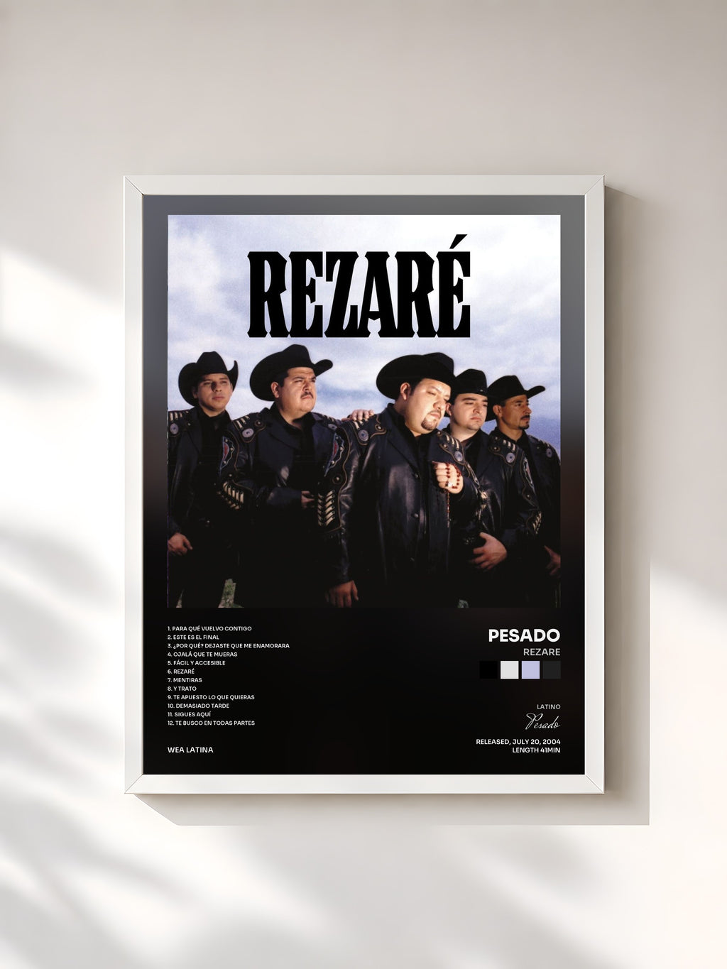 #blanc Tableau de l'album Rezare de Pesado, cadre blanc, imprimé et encadré en France