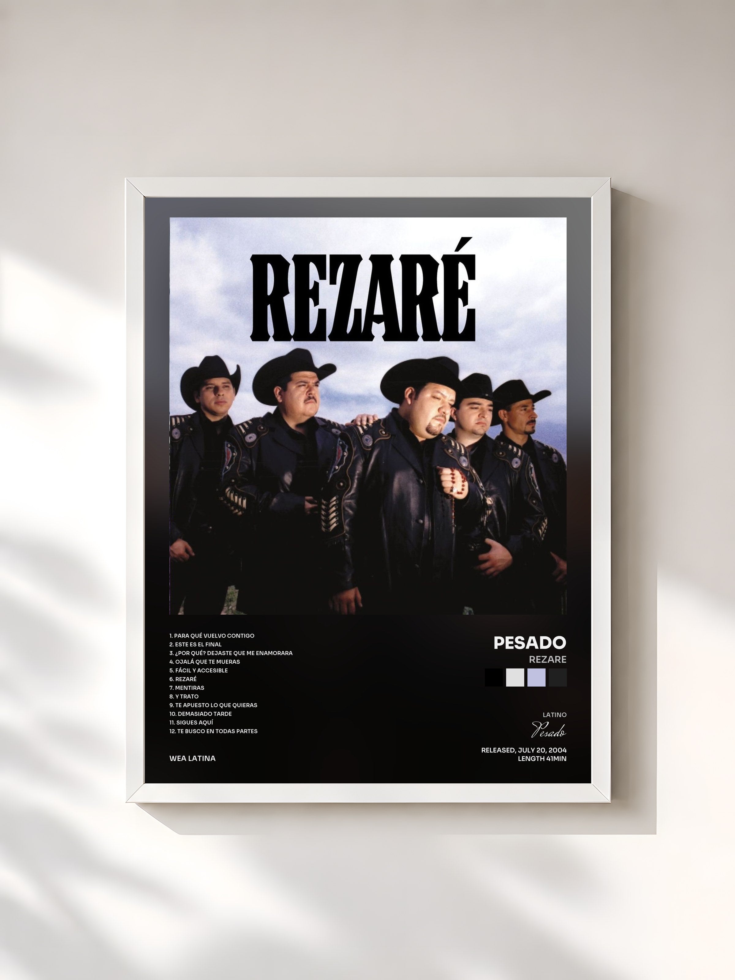 #blanc Tableau de l'album Rezare de Pesado, cadre blanc, imprimé et encadré en France
