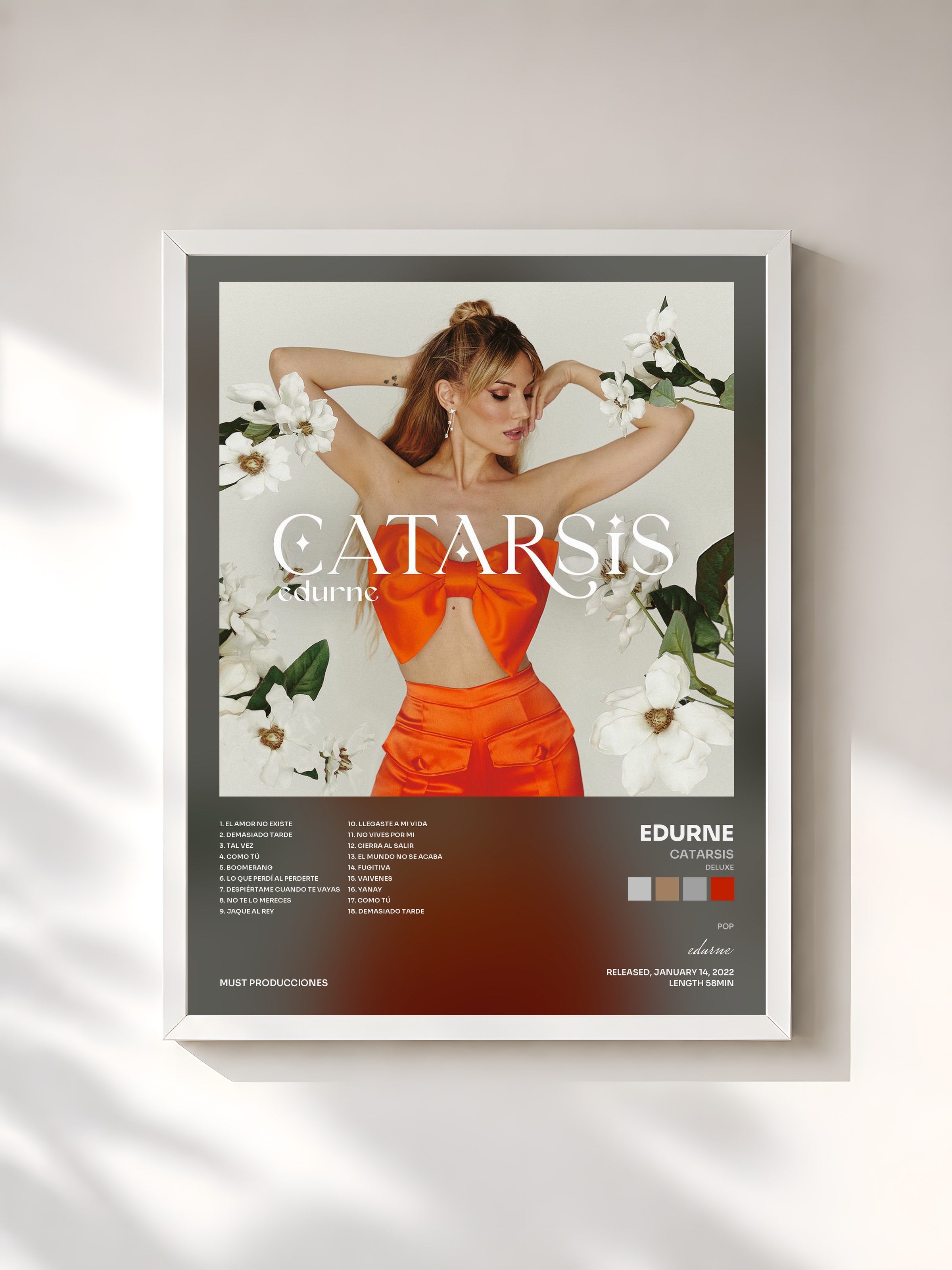 #blanc Tableau de l'album Catarsis (Deluxe) de edurne, cadre blanc, imprimé et encadré en France
