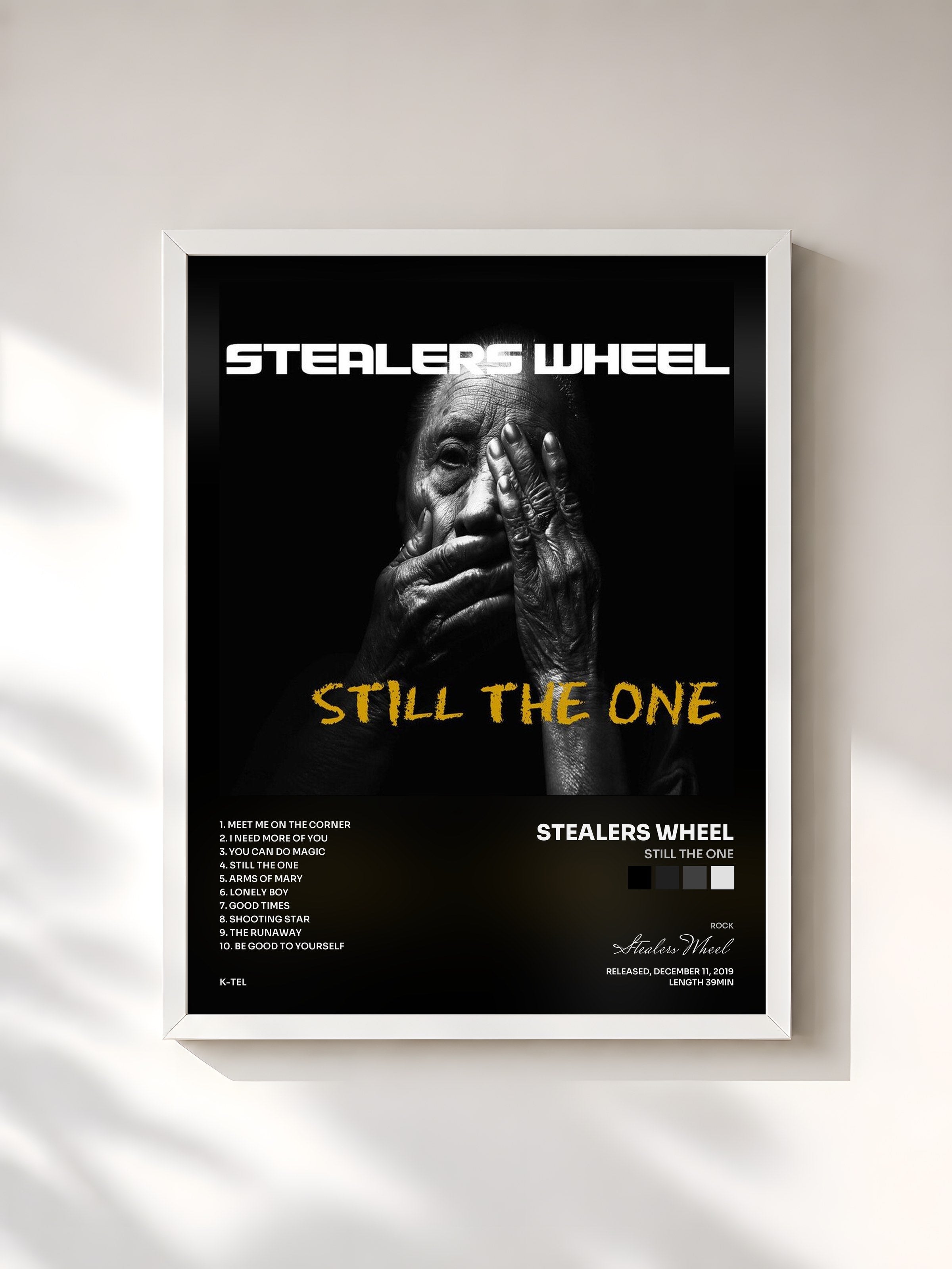 #blanc Tableau de l'album Still the One de Stealers Wheel, cadre blanc, imprimé et encadré en France