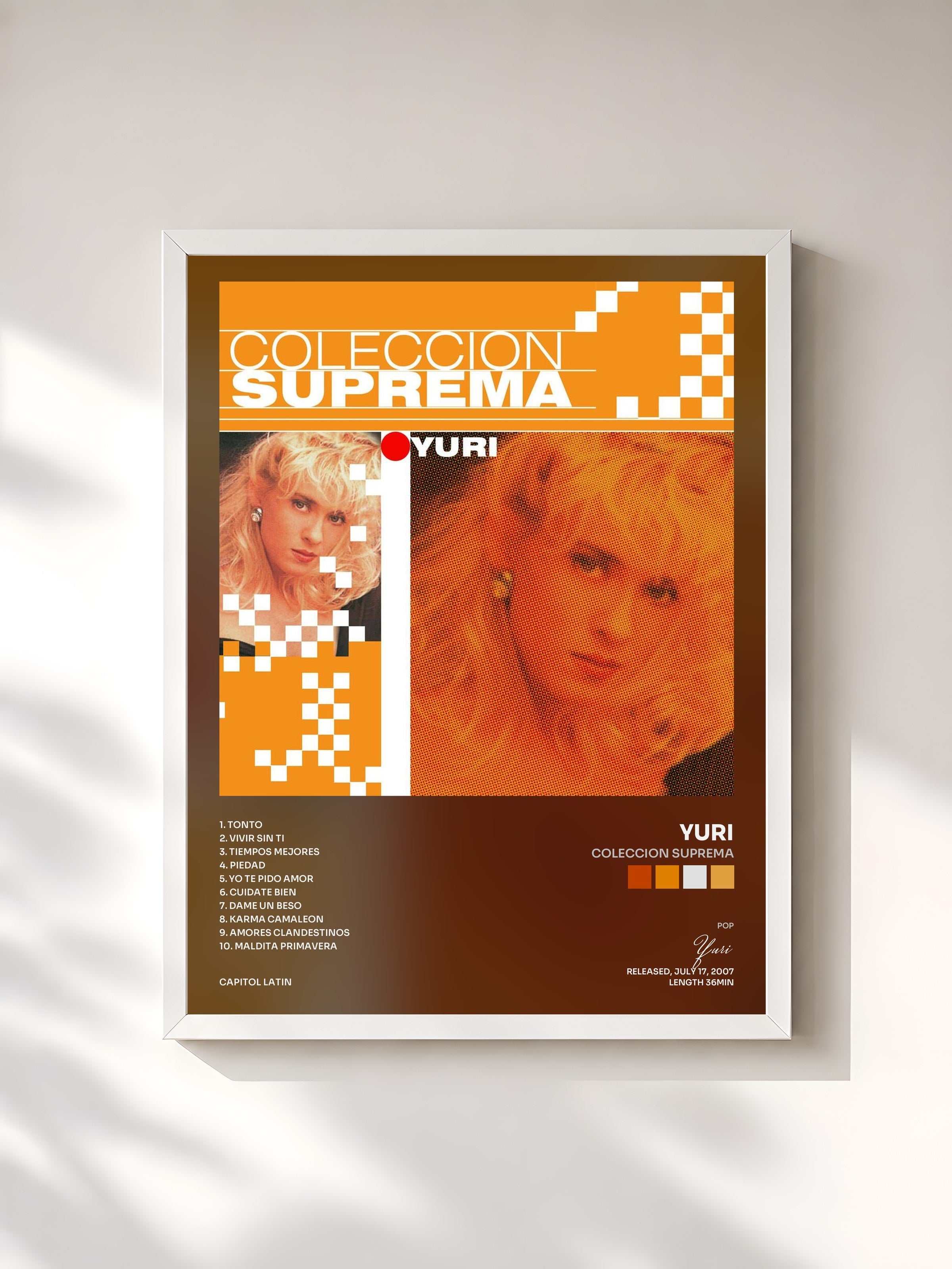 #blanc Tableau de l'album Coleccion Suprema de Yuri, cadre blanc, imprimé et encadré en France