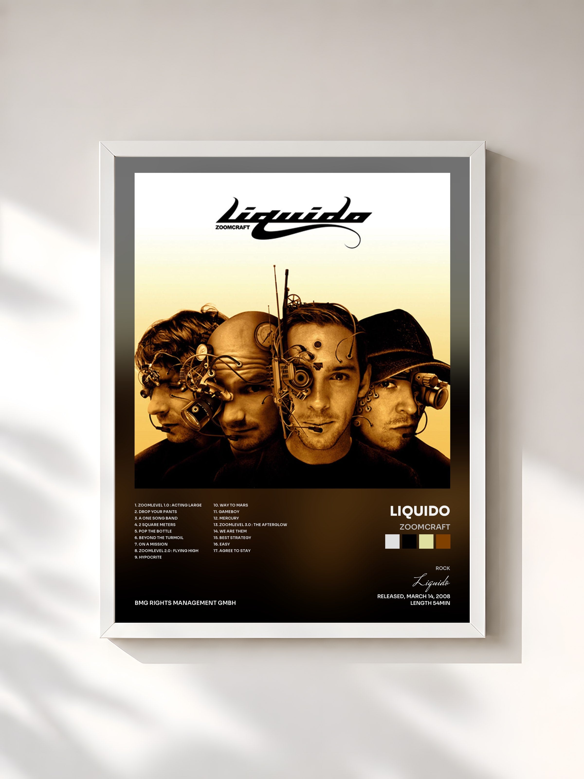 #blanc Tableau de l'album Zoomcraft de Liquido, cadre blanc, imprimé et encadré en France