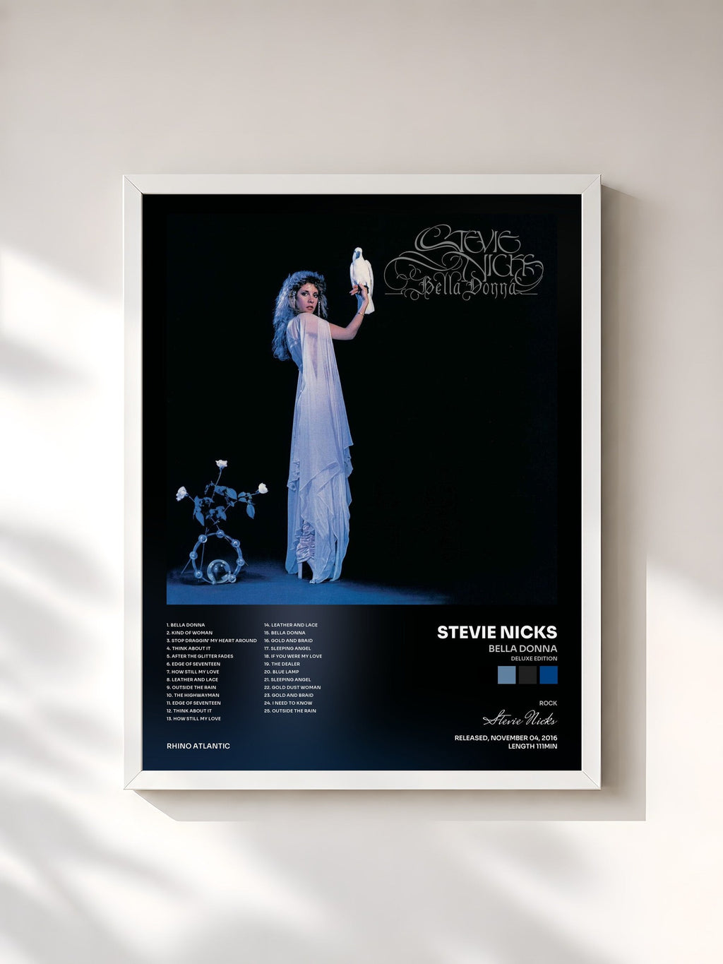 #blanc Bella Donna (Deluxe Edition) di Stevie Nicks in stampa incorniciata, cornice bianca, stampata e incorniciata in Francia