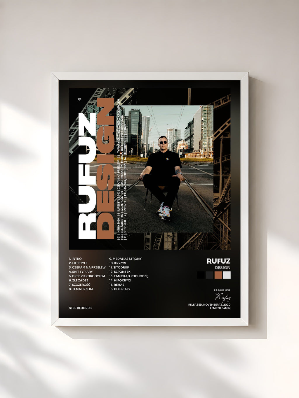#blanc Tableau de l'album Design de Rufuz, cadre blanc, imprimé et encadré en France