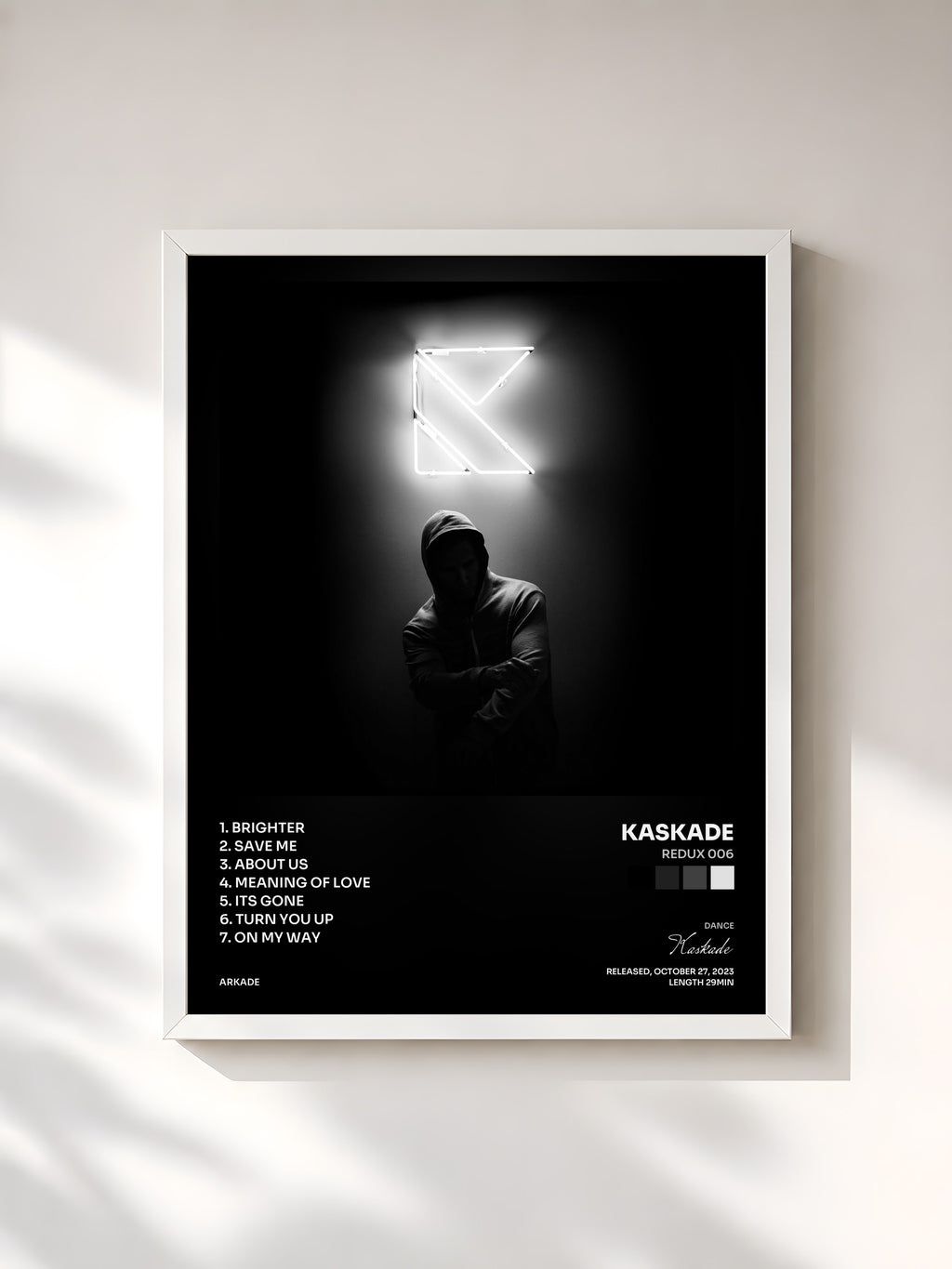 #blanc REDUX 006 by Kaskade as a framed art print, white frame, printed and framed in France