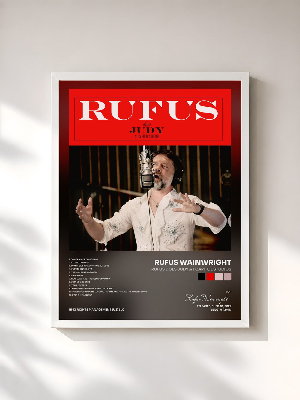 #blanc Rufus Does Judy At Capitol Studios by Rufus Wainwright as a framed art print, white frame, printed and framed in France