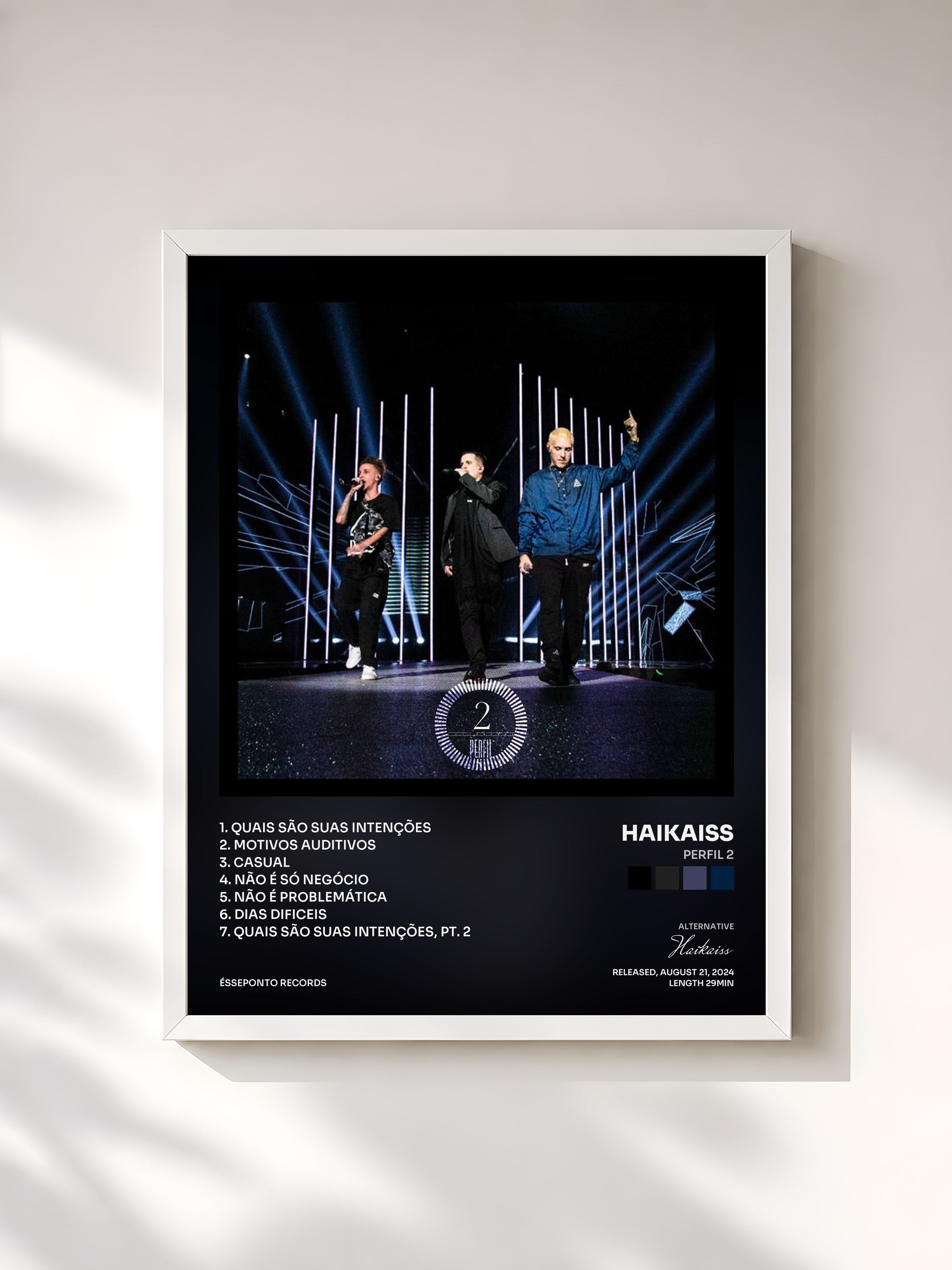 #blanc Tableau de l'album Perfil 2 de Haikaiss, cadre blanc, imprimé et encadré en France
