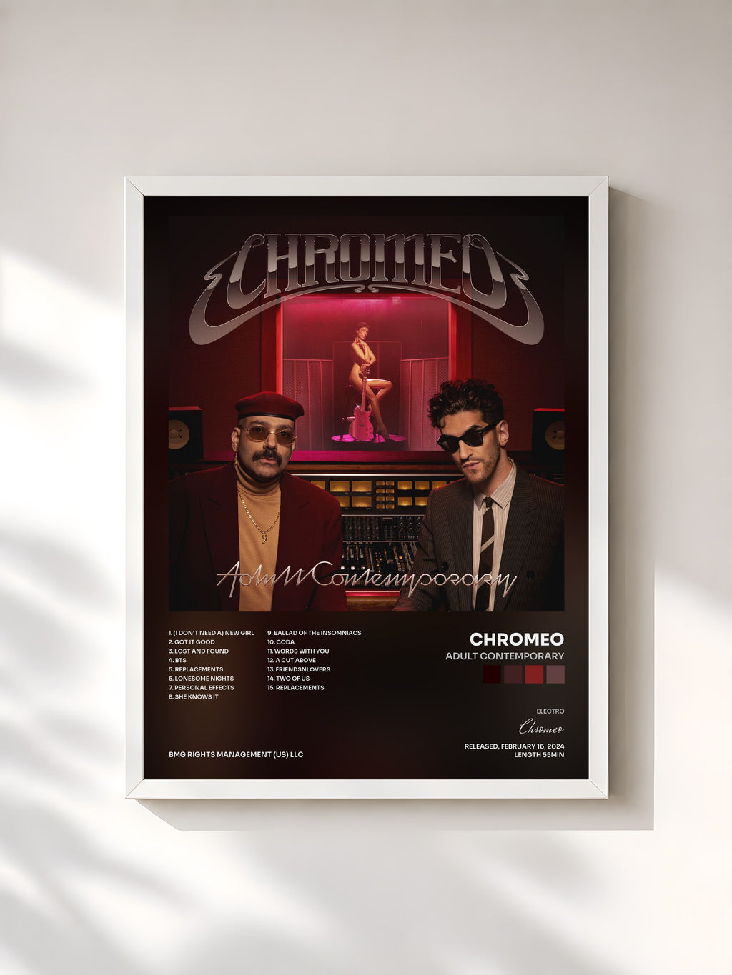 #blanc Adult Contemporary by Chromeo as a framed art print, white frame, printed and framed in France