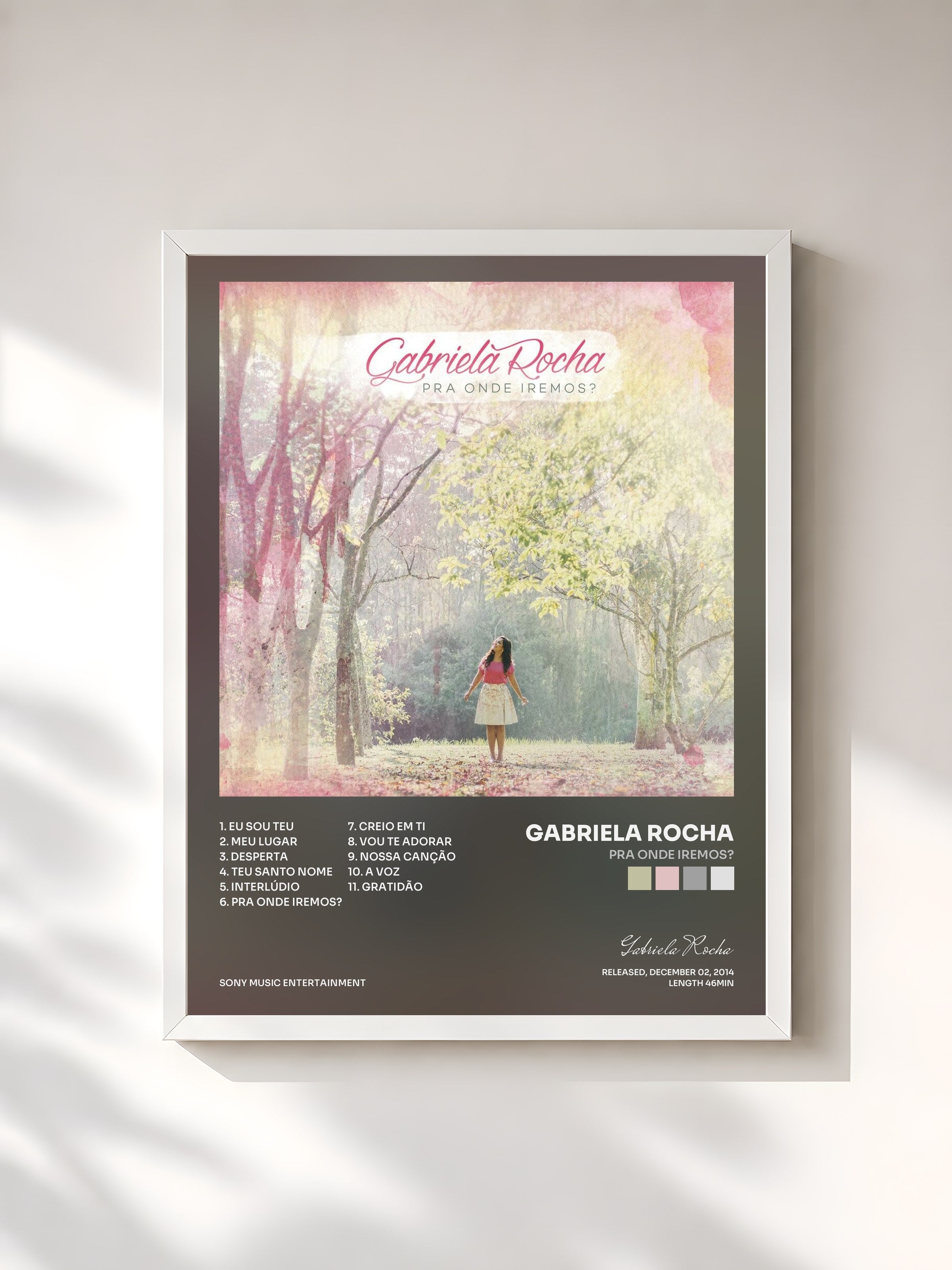 #blanc Tableau de l'album Pra Onde Iremos? de Gabriela Rocha, cadre blanc, imprimé et encadré en France