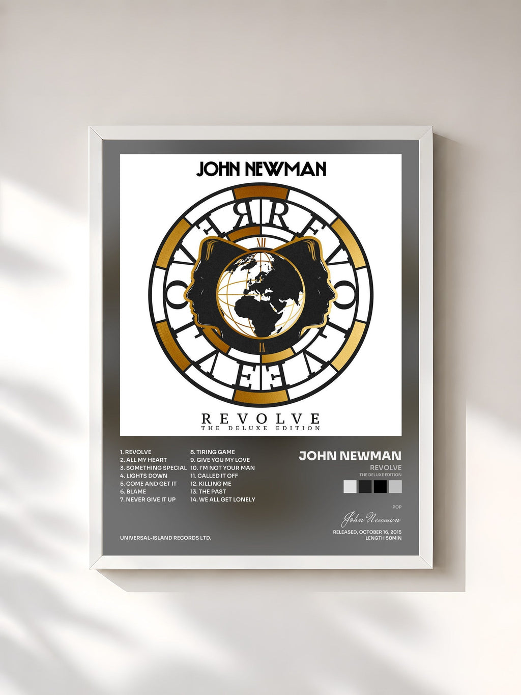 #blanc Revolve (The Deluxe Edition) di John Newman in stampa incorniciata, cornice bianca, stampata e incorniciata in Francia