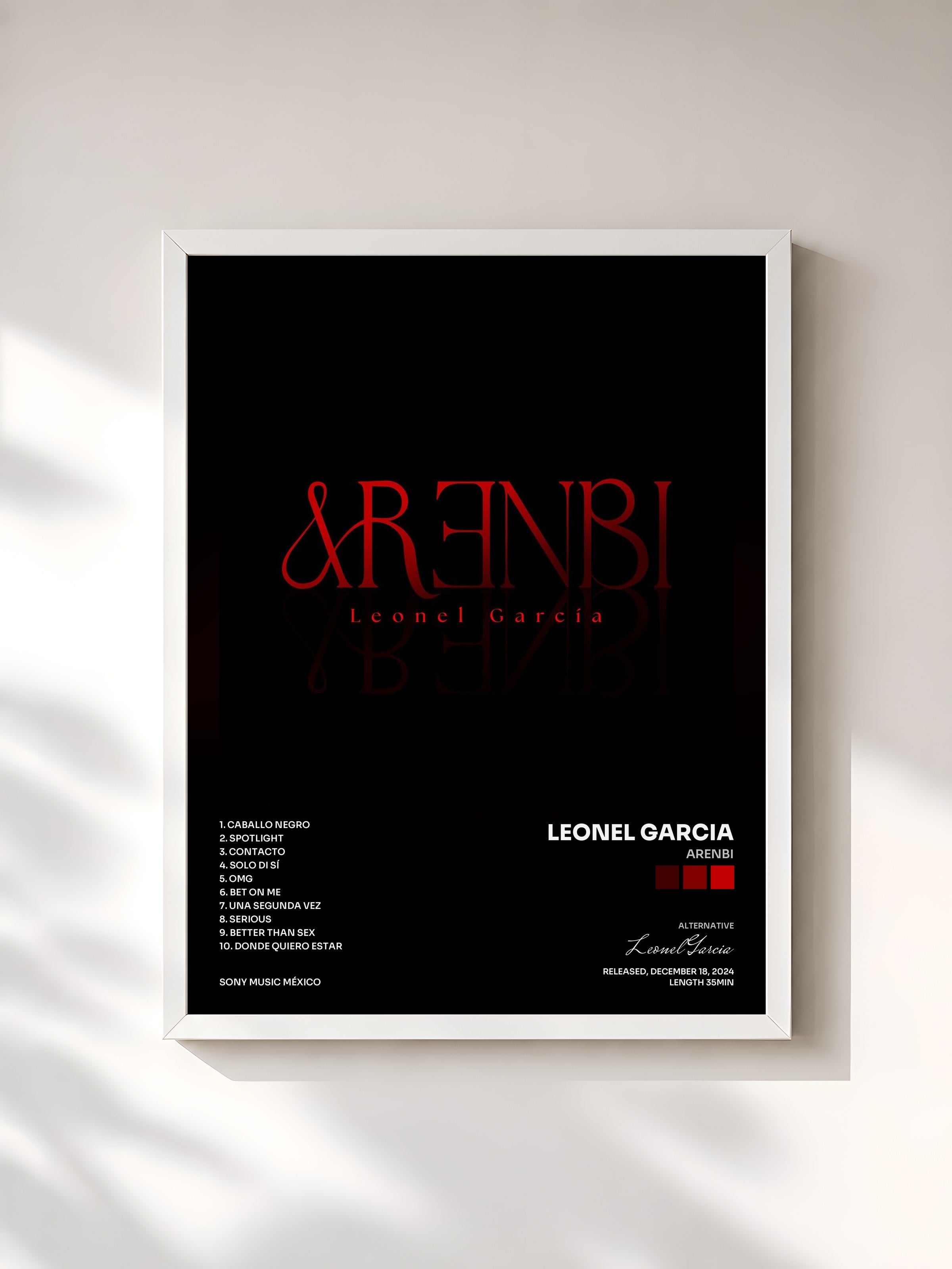 #blanc Tableau de l'album ARENBI de Leonel Garcia, cadre blanc, imprimé et encadré en France