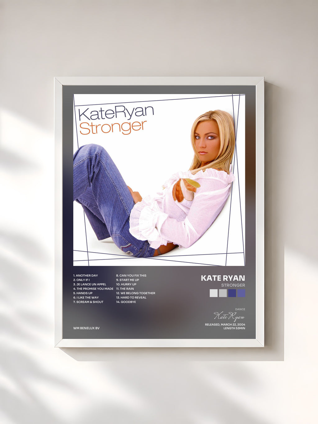 #blanc Stronger by Kate Ryan as a framed art print, white frame, printed and framed in France