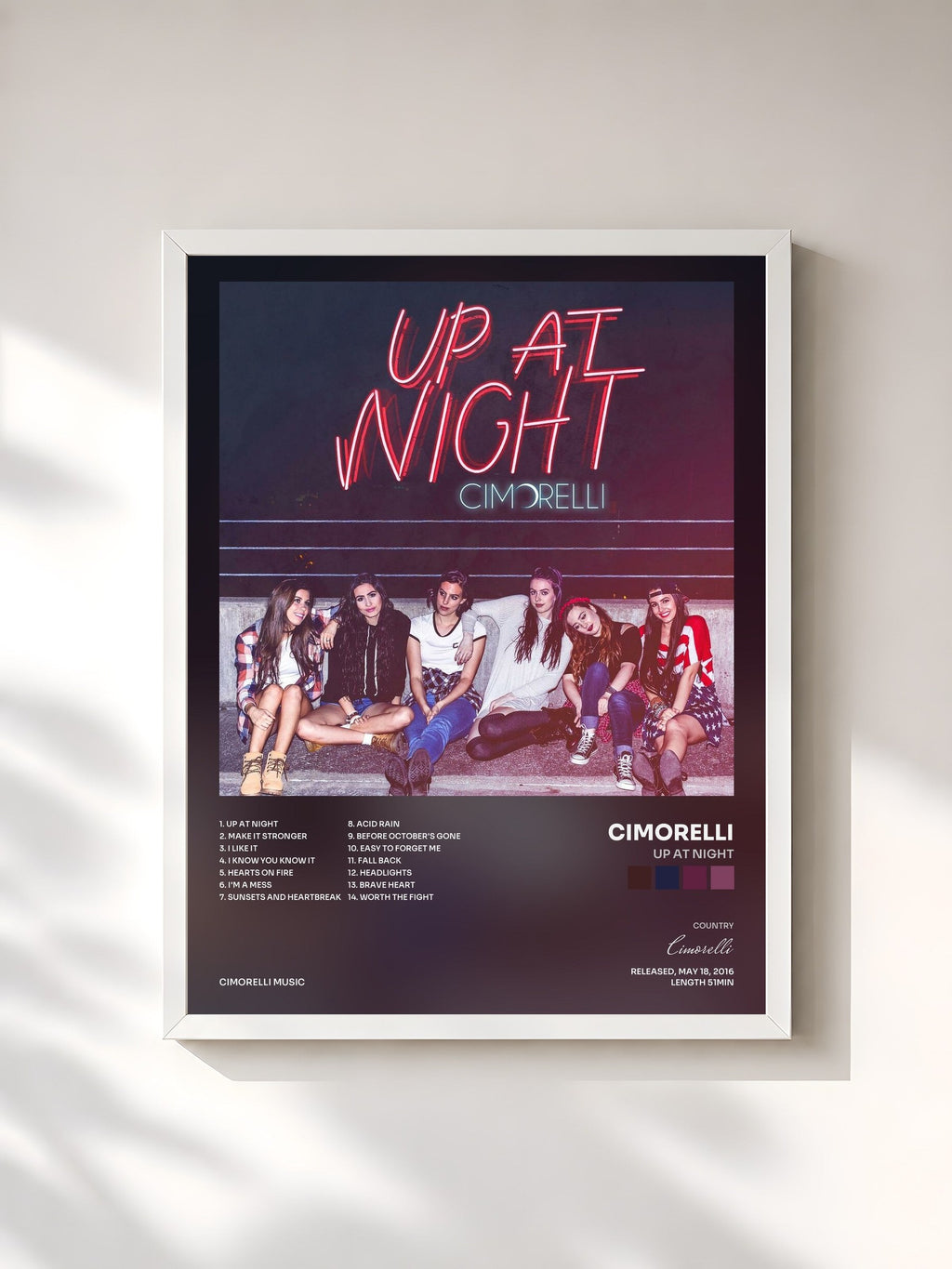 #blanc Up at Night von Cimorelli als gerahmter Kunstdruck, weißer Rahmen, gedruckt und gerahmt in Frankreich