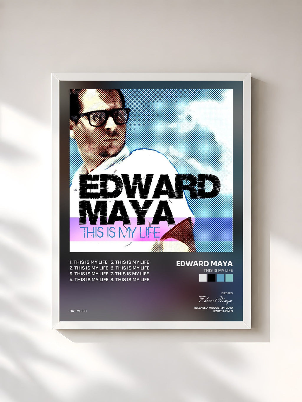 #blanc This Is My Life by Edward Maya as a framed art print, white frame, printed and framed in France