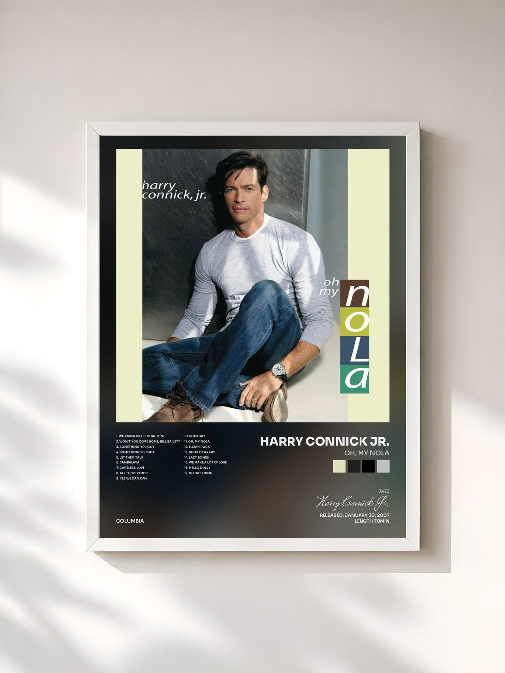 #blanc Oh, My NOLA di Harry Connick Jr. in stampa incorniciata, cornice bianca, stampata e incorniciata in Francia