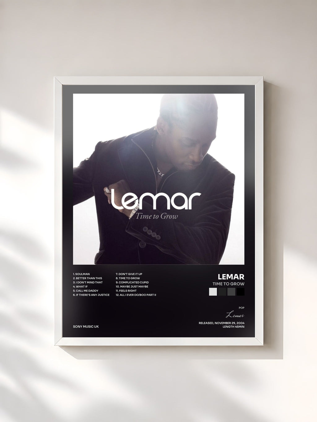 #blanc Time To Grow von Lemar als gerahmter Kunstdruck, weißer Rahmen, gedruckt und gerahmt in Frankreich