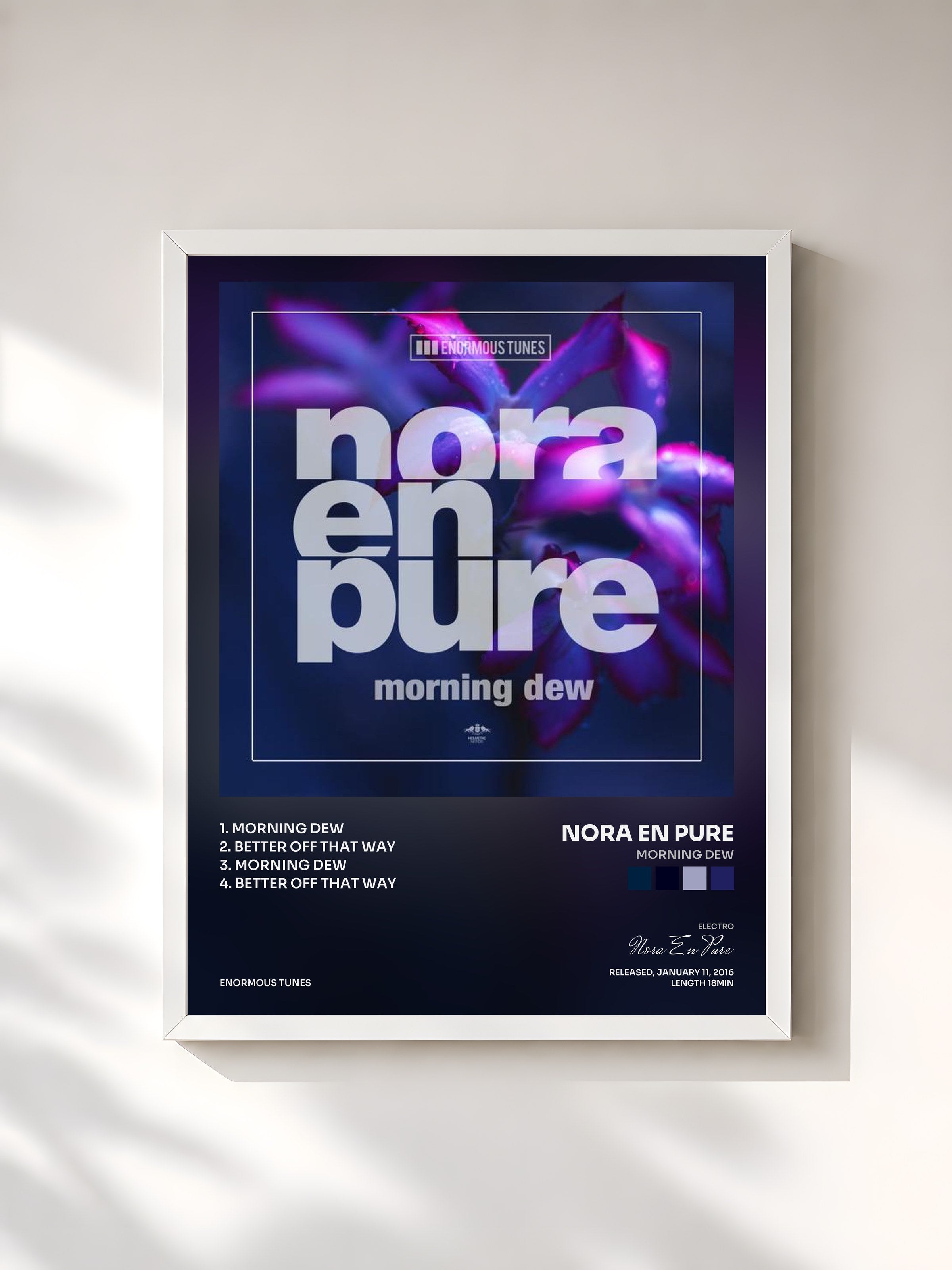 #blanc Tableau de l'album Morning Dew de Nora En Pure, cadre blanc, imprimé et encadré en France