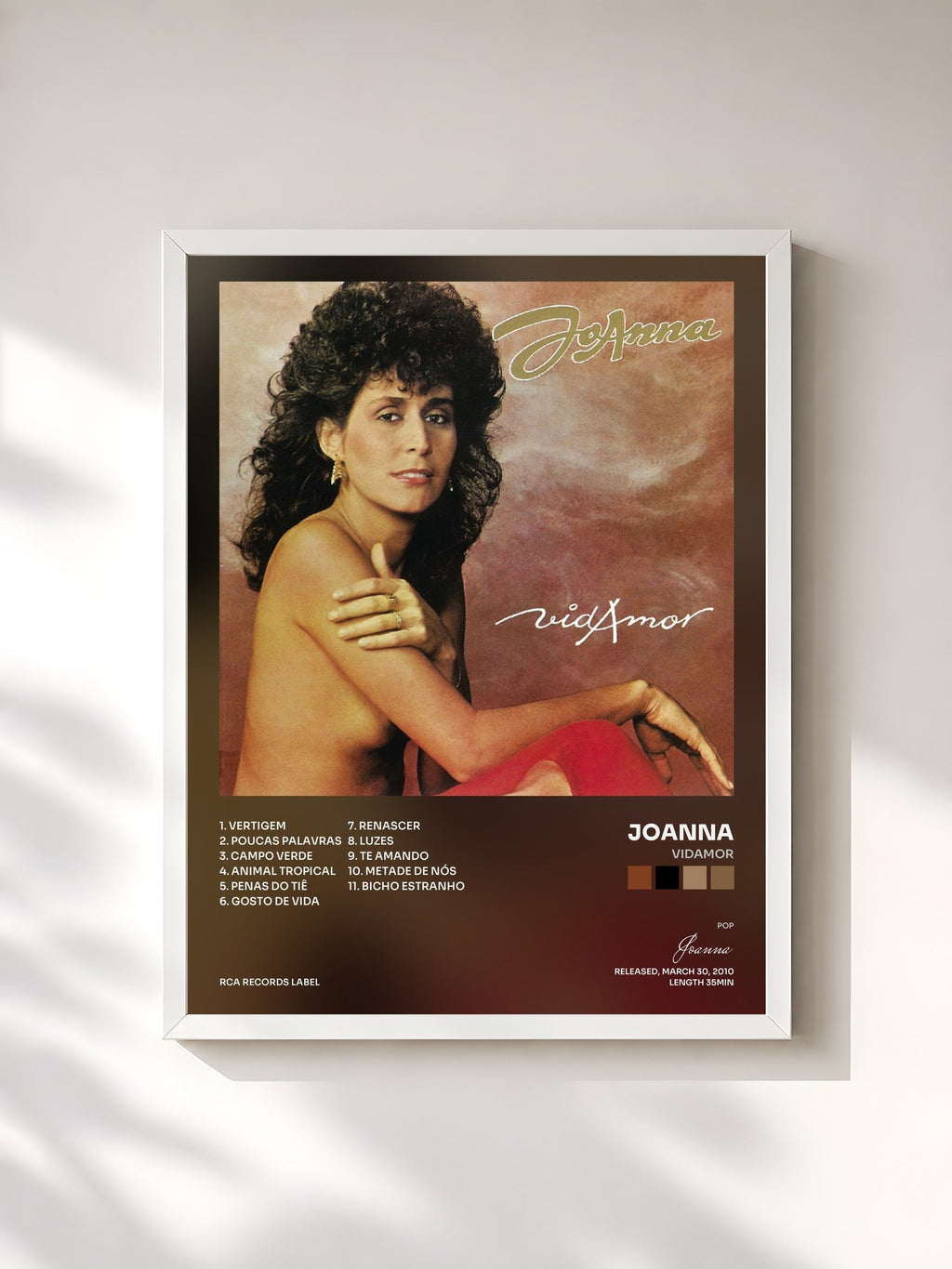 #blanc Tableau de l'album Vidamor de Joanna, cadre blanc, imprimé et encadré en France