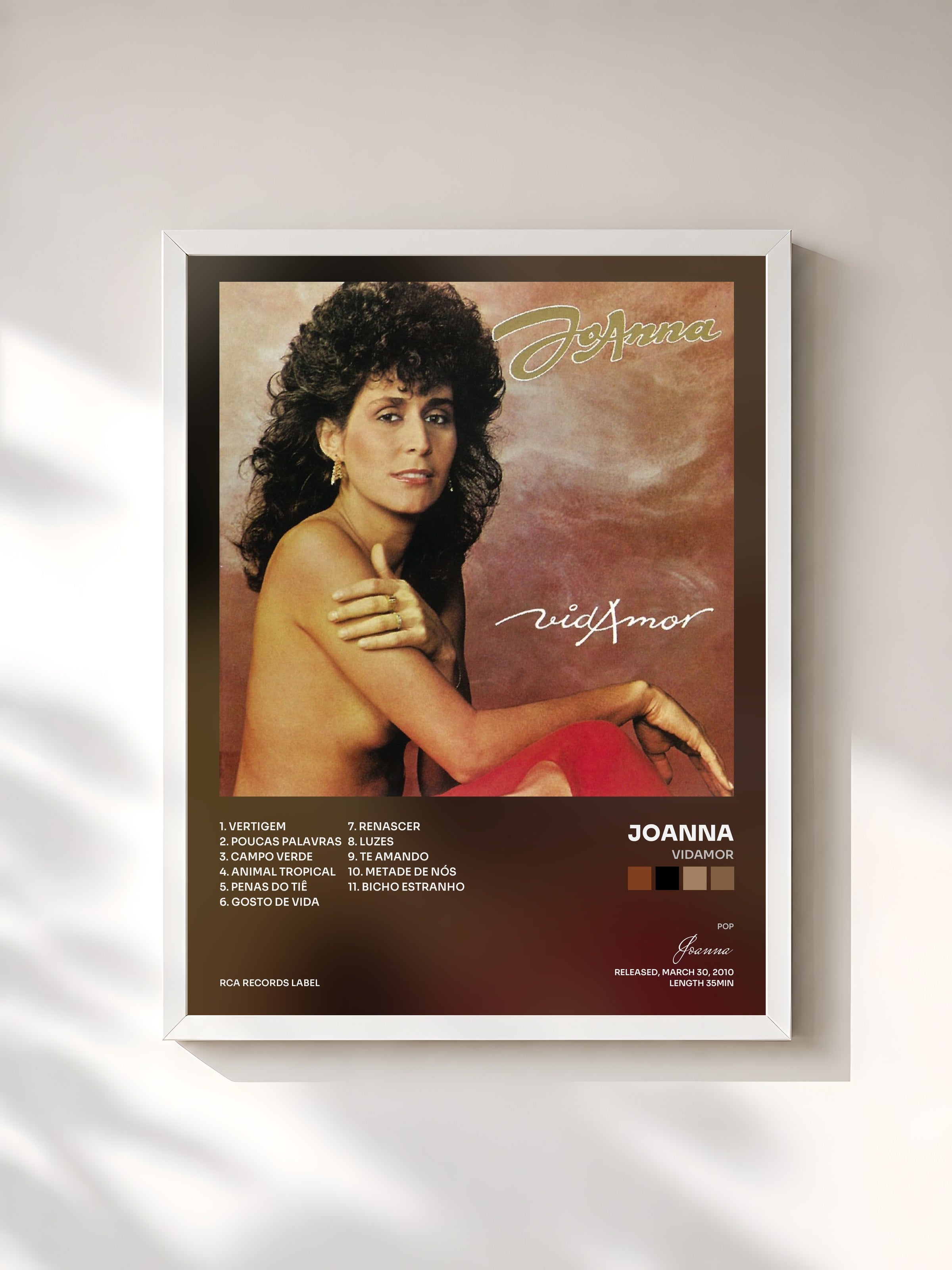 #blanc Tableau de l'album Vidamor de Joanna, cadre blanc, imprimé et encadré en France