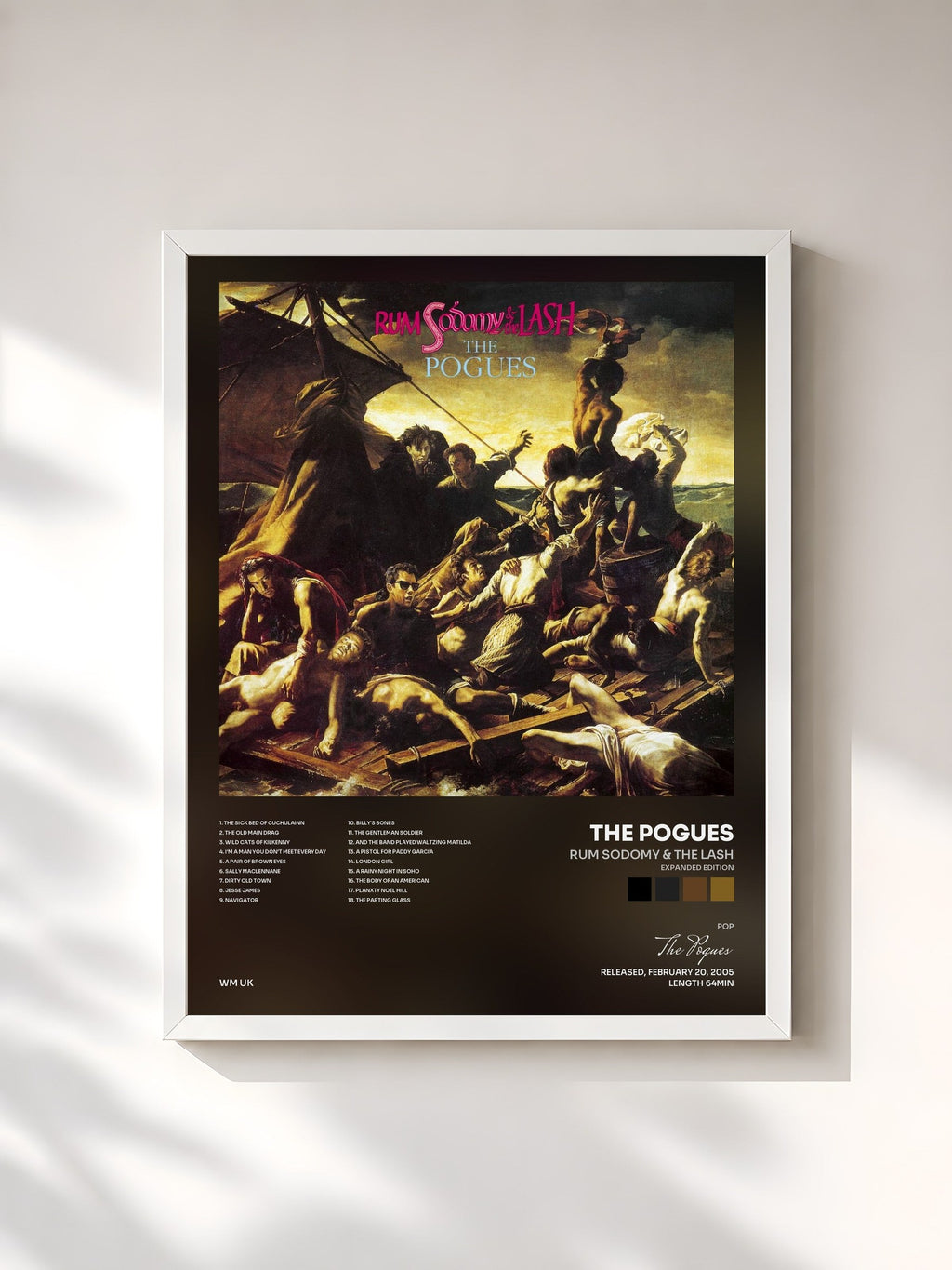 #blanc Rum Sodomy & The Lash (Expanded Edition) von The Pogues als gerahmter Kunstdruck, weißer Rahmen, gedruckt und gerahmt in Frankreich