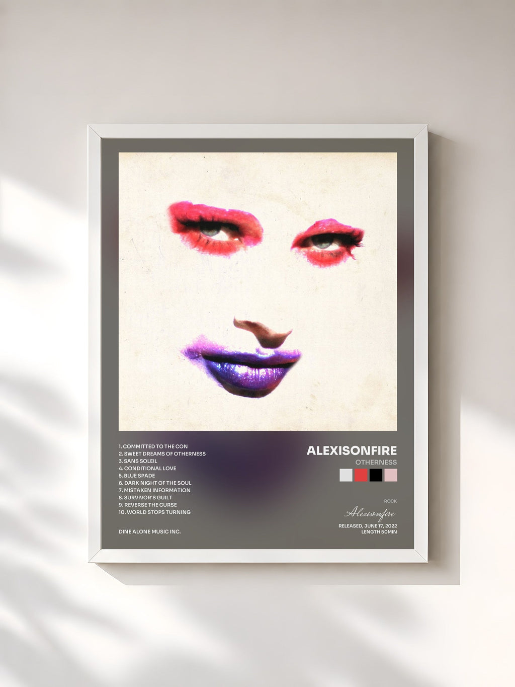 #blanc Otherness von Alexisonfire als gerahmter Kunstdruck, weißer Rahmen, gedruckt und gerahmt in Frankreich