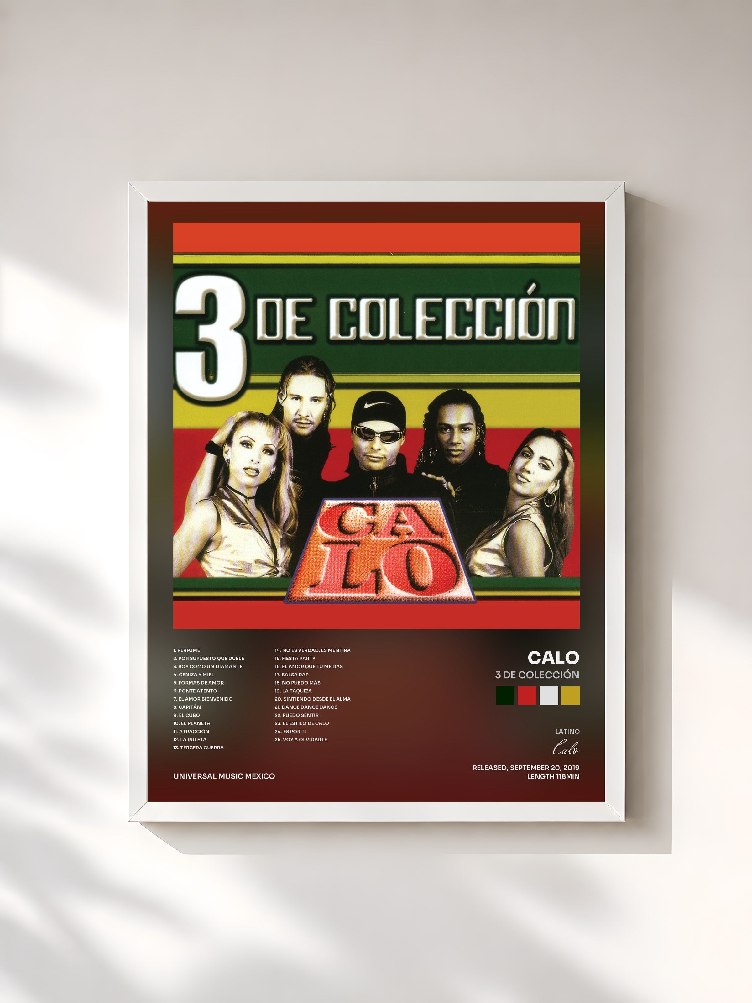 #blanc Tableau de l'album 3 De Colección de Calo, cadre blanc, imprimé et encadré en France