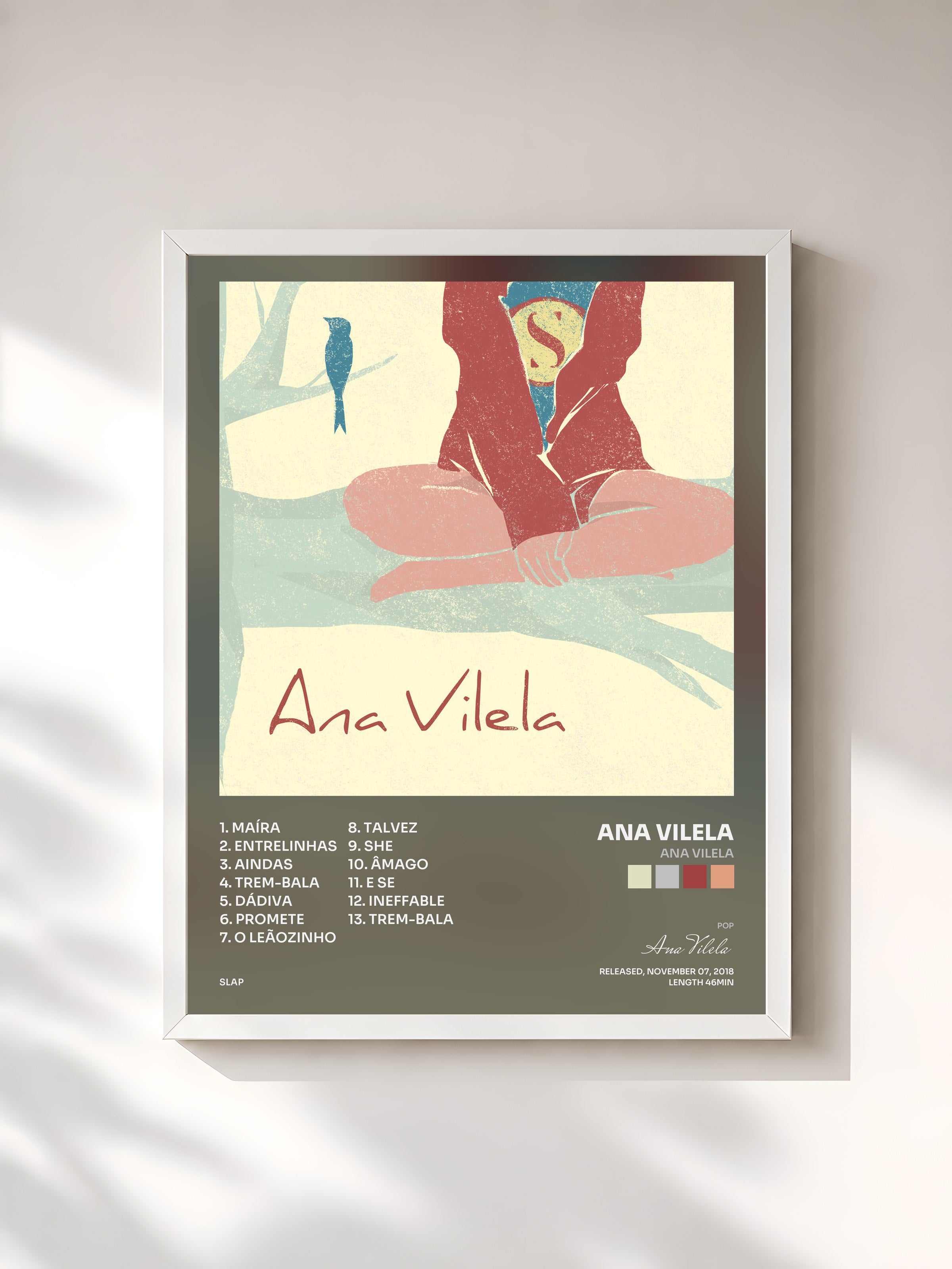 #blanc Tableau de l'album Ana Vilela de Ana Vilela, cadre blanc, imprimé et encadré en France