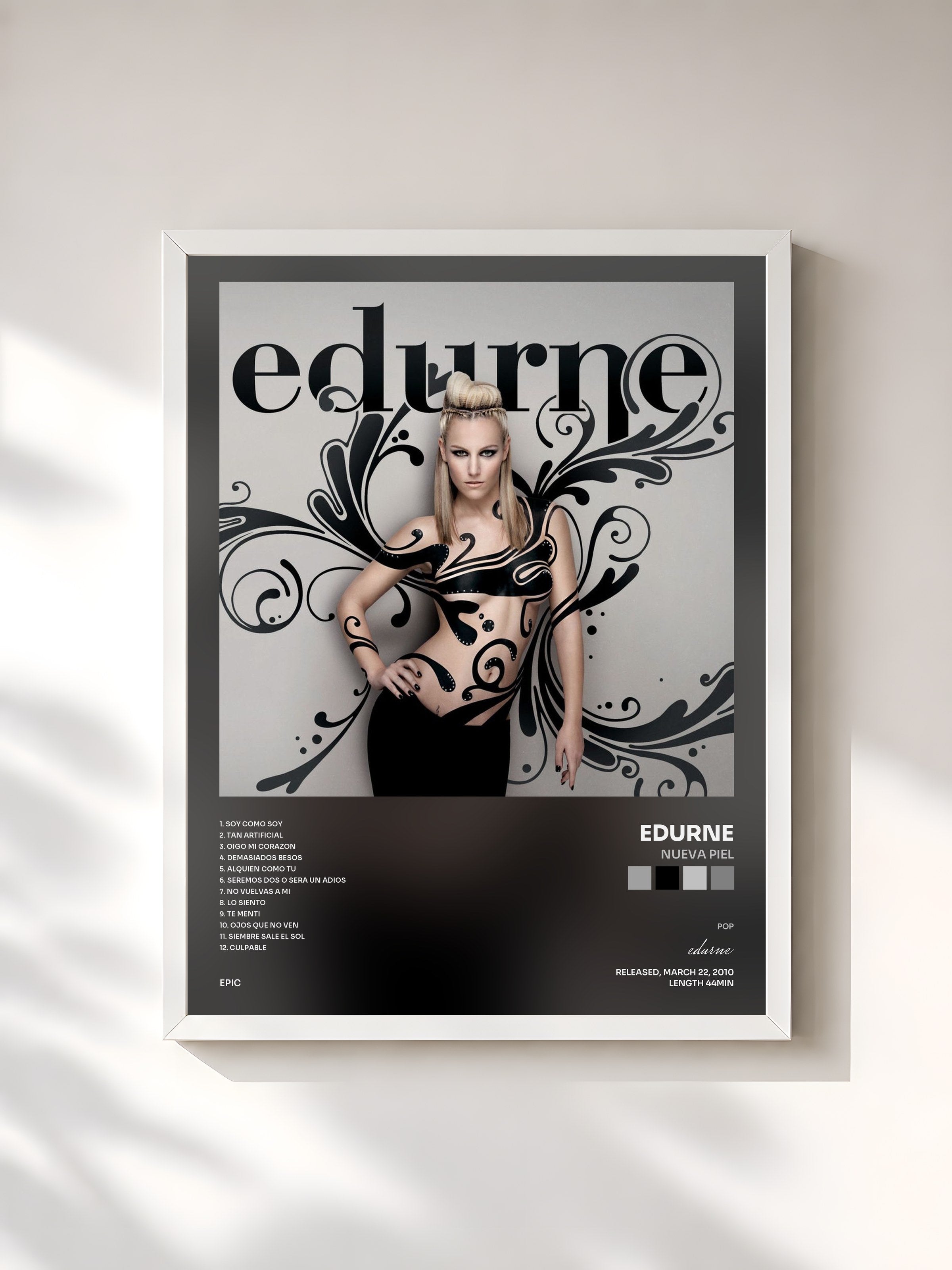 #blanc Tableau de l'album Nueva Piel de edurne, cadre blanc, imprimé et encadré en France