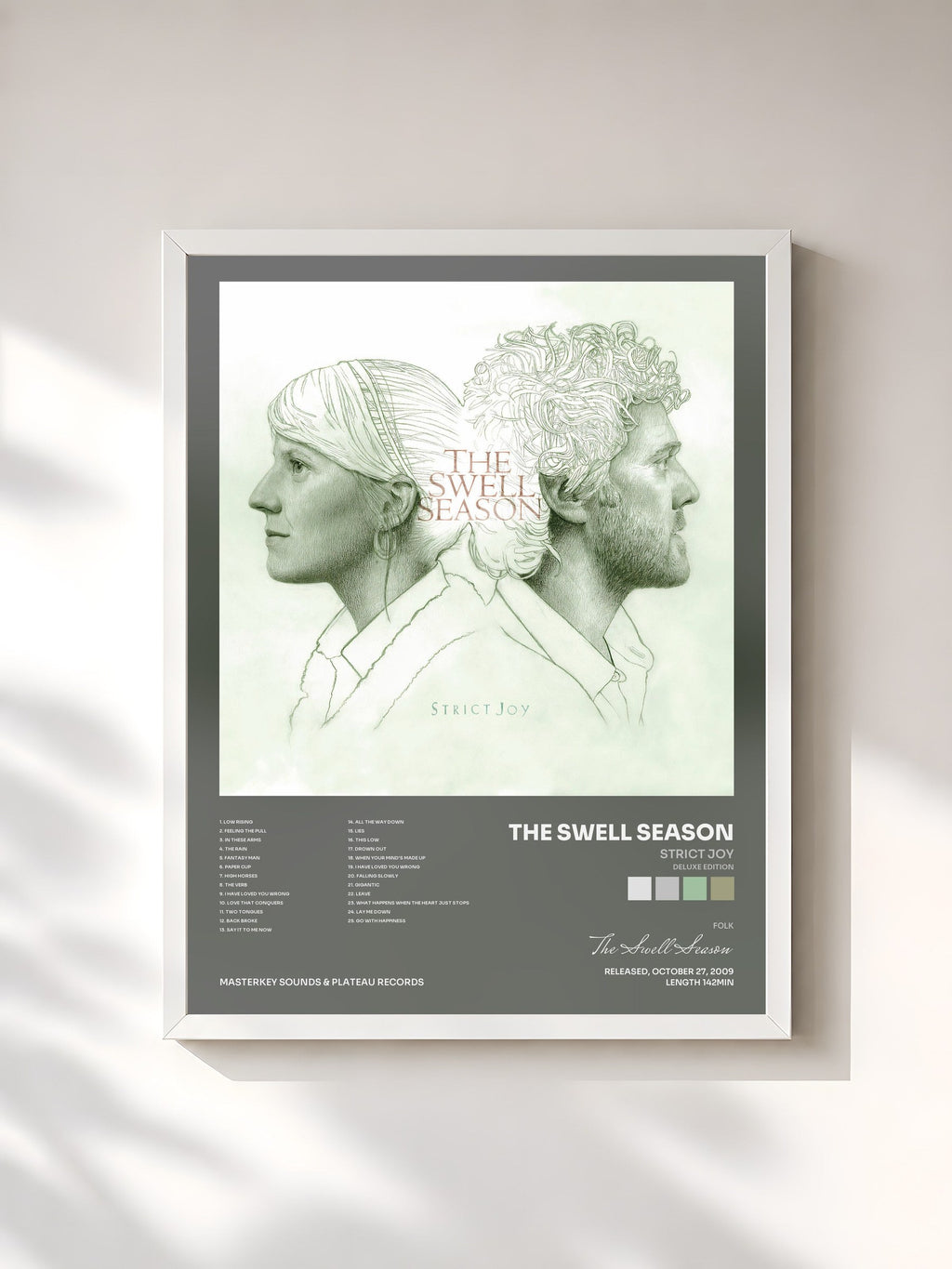 #blanc Strict Joy (Deluxe Edition) de The Swell Season en lámina enmarcada, marco blanco, impresa y enmarcada en Francia