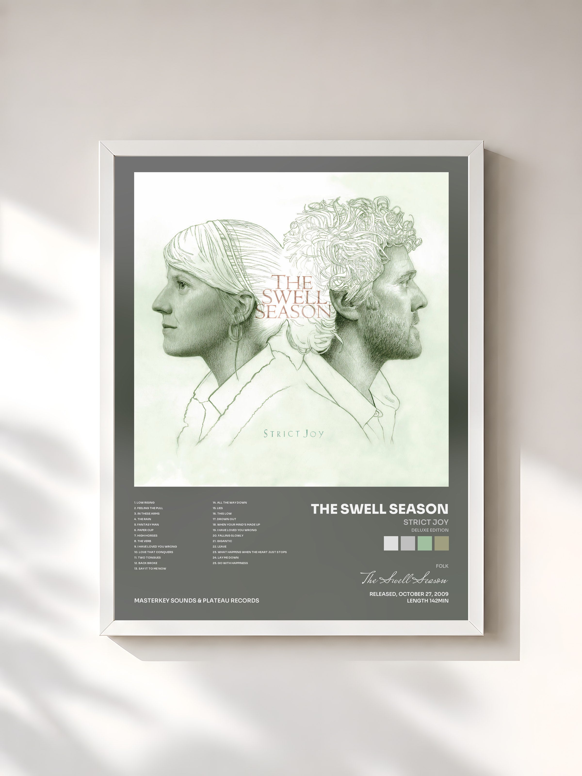 #blanc Tableau de l'album Strict Joy (Deluxe Edition) de The Swell Season, cadre blanc, imprimé et encadré en France