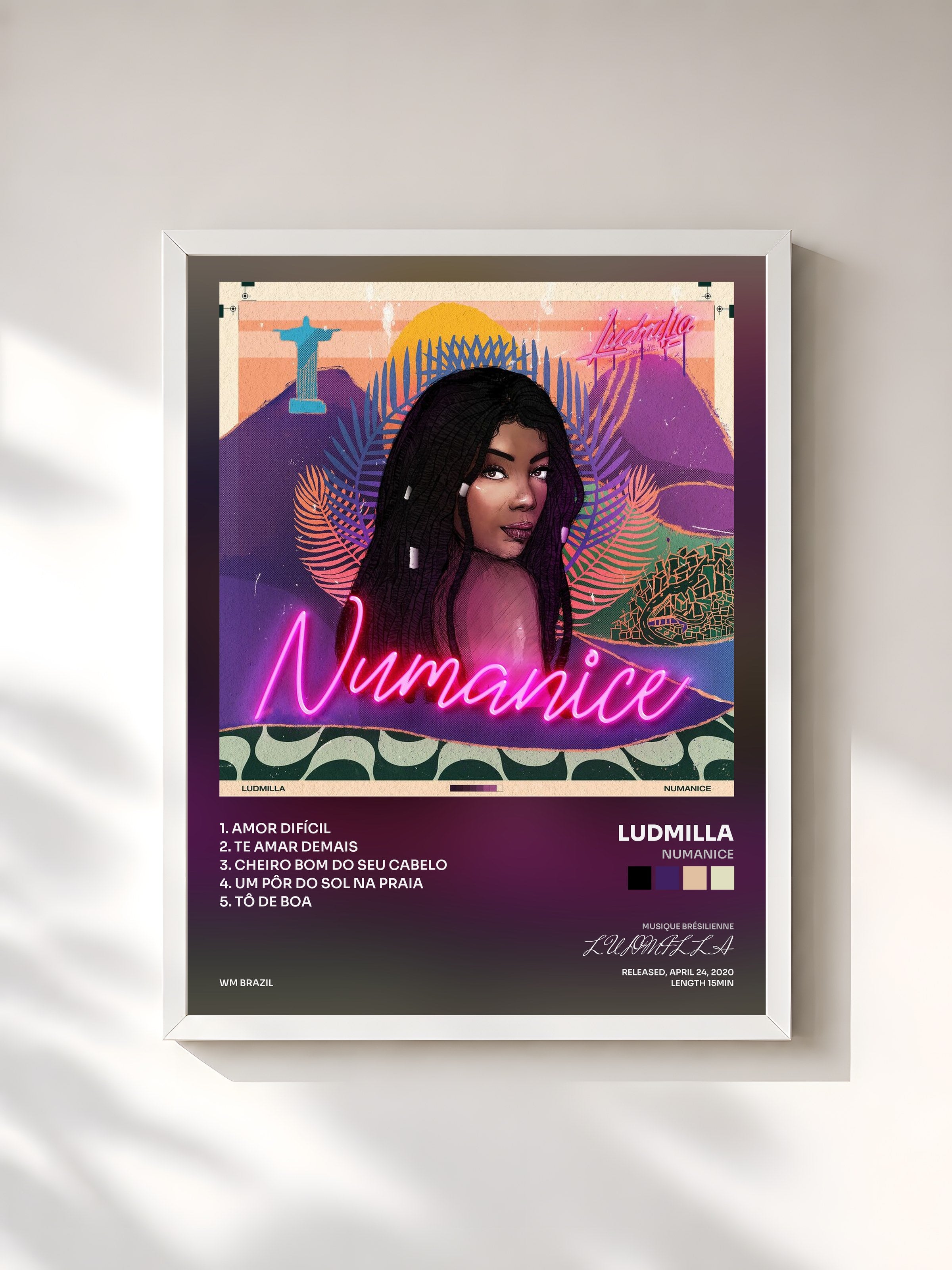 #blanc Tableau de l'album Numanice de LUDMILLA, cadre blanc, imprimé et encadré en France
