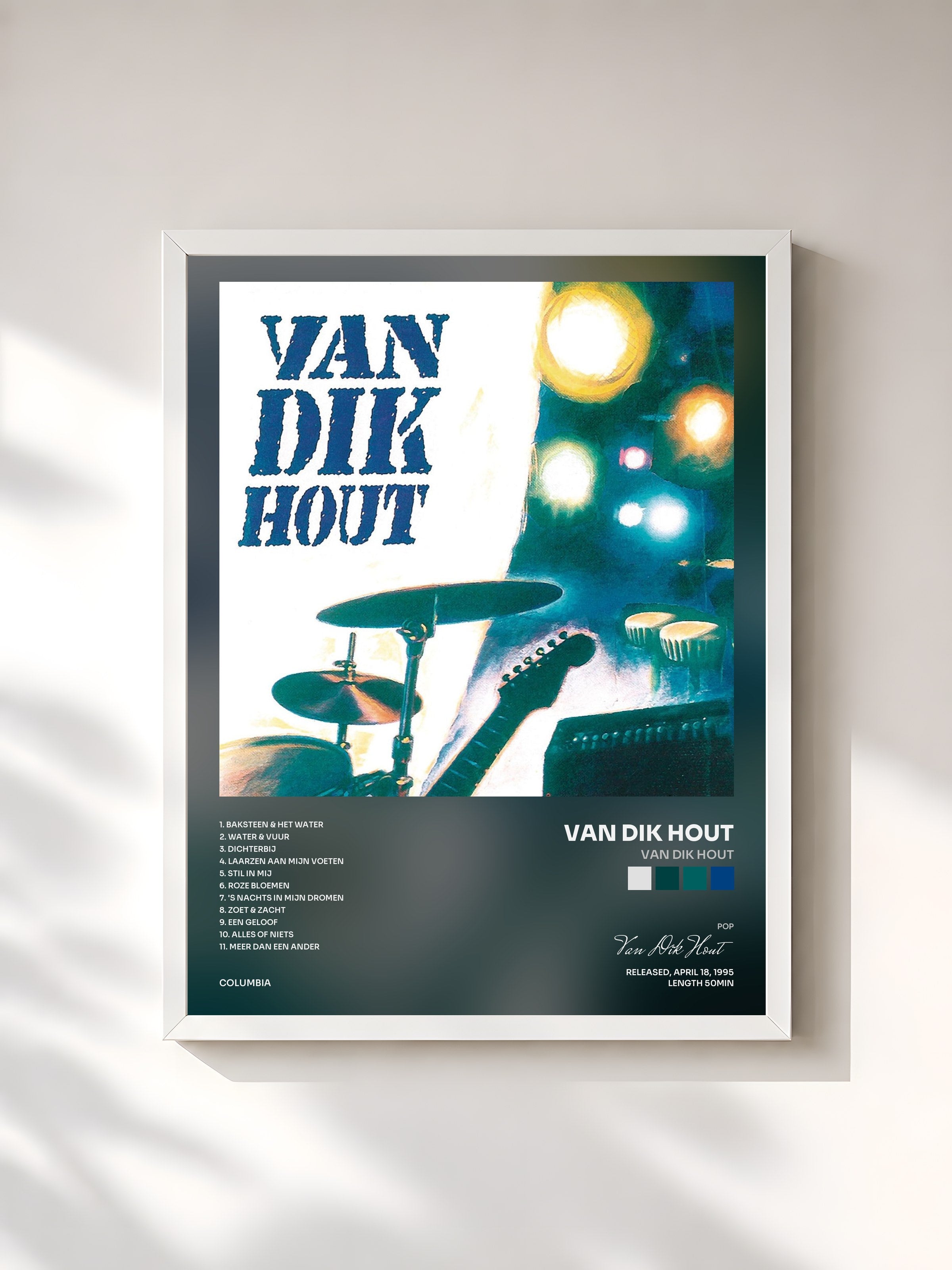 #blanc Tableau de l'album Van Dik Hout de Van Dik Hout, cadre blanc, imprimé et encadré en France