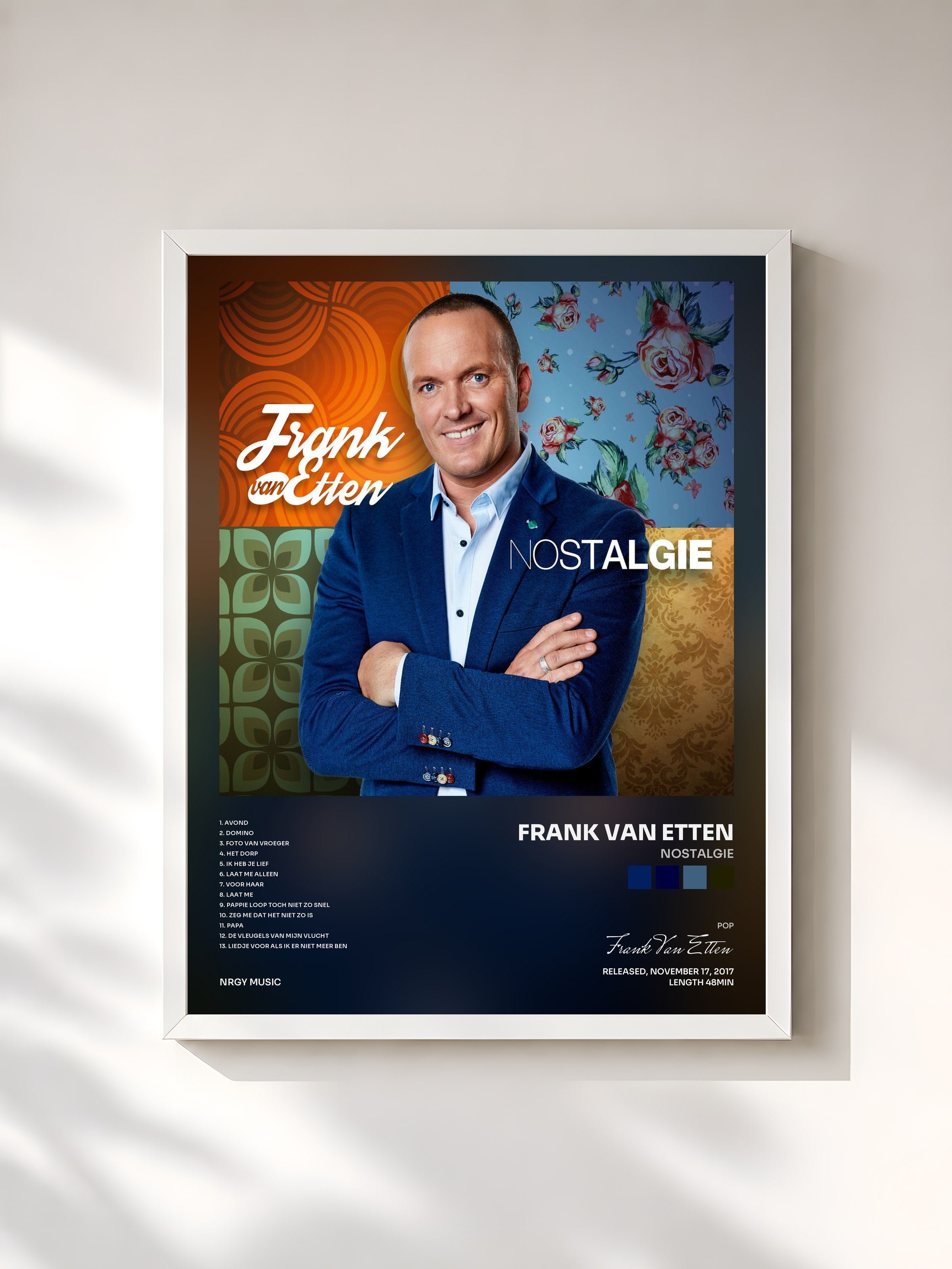#blanc Tableau de l'album Nostalgie de Frank Van Etten, cadre blanc, imprimé et encadré en France