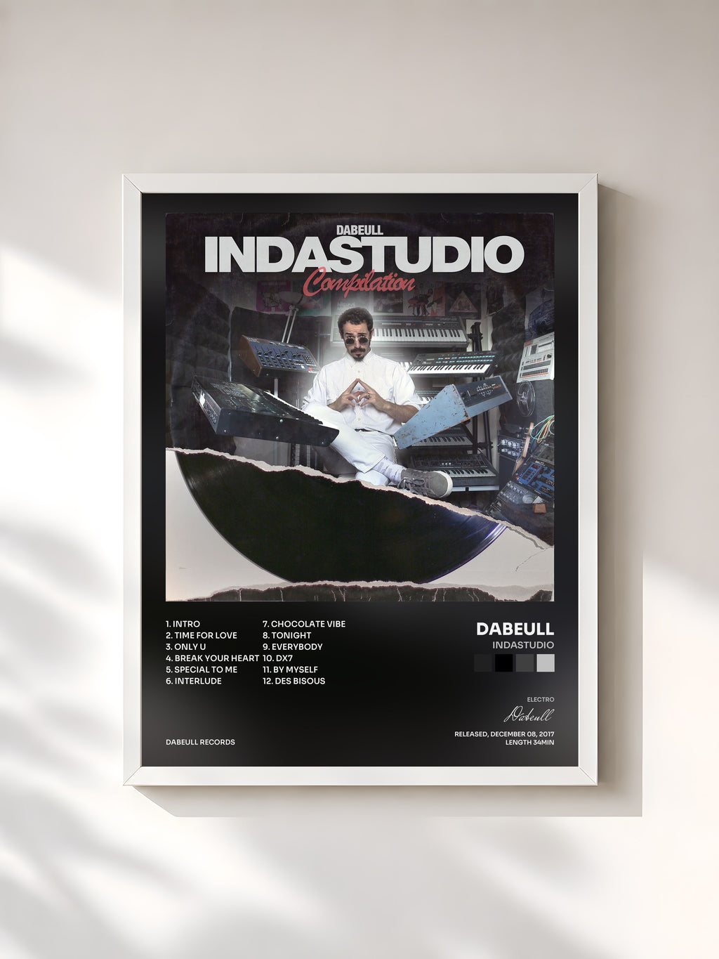 #blanc Tableau de l'album Indastudio de Dabeull, cadre blanc, imprimé et encadré en France