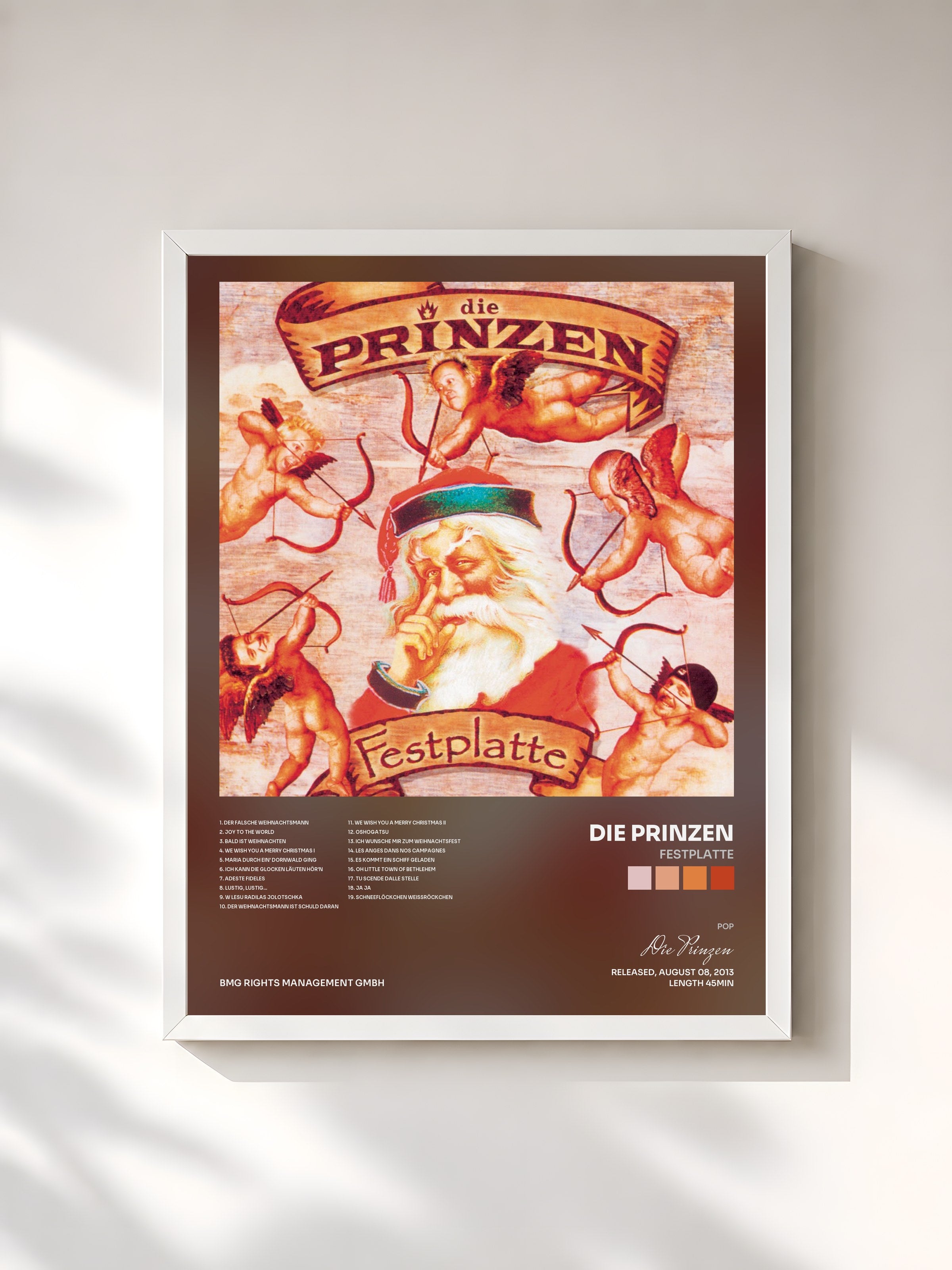 #blanc Tableau de l'album Festplatte de Die Prinzen, cadre blanc, imprimé et encadré en France
