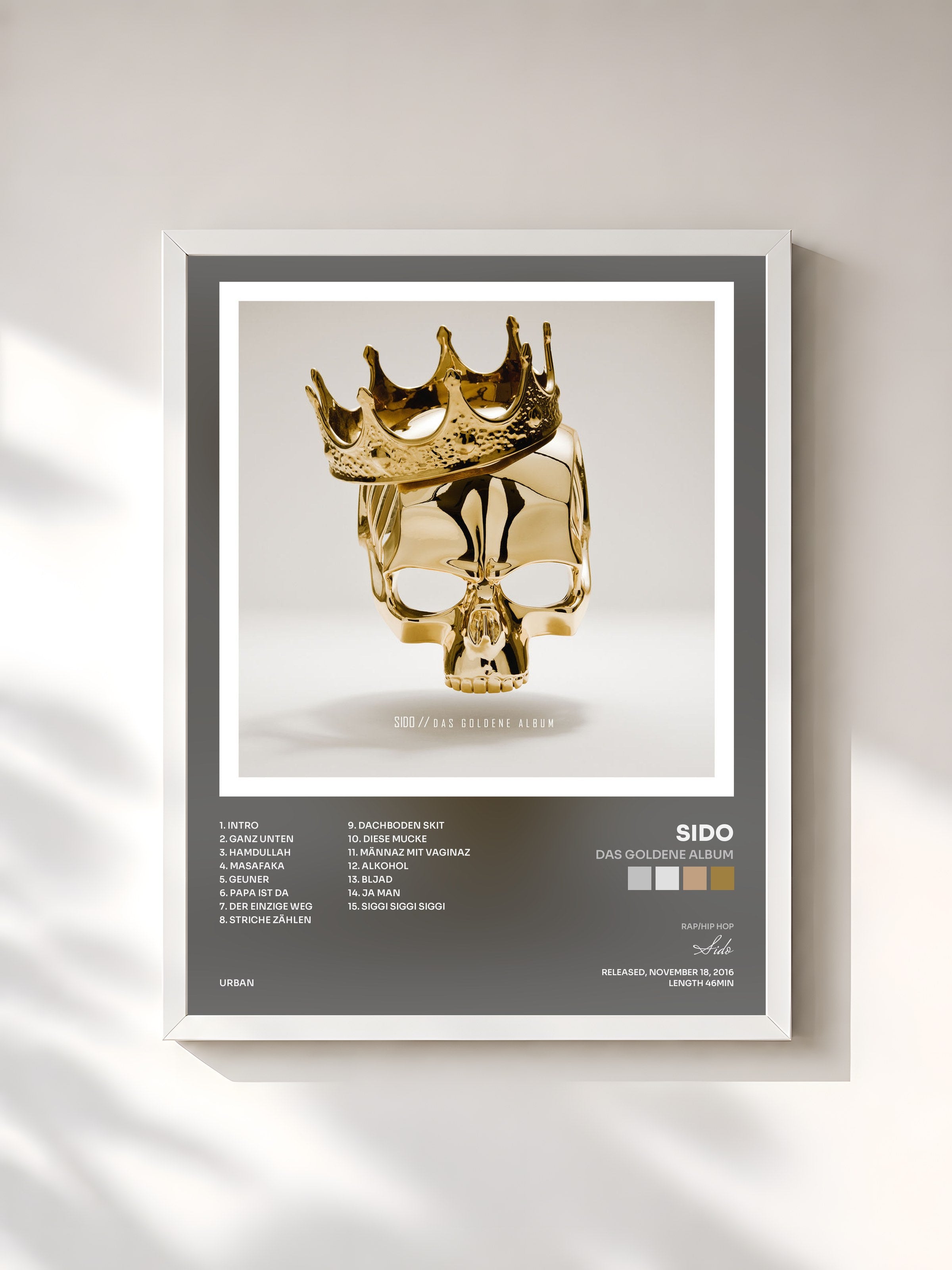 #blanc Tableau de l'album Das goldene Album de Sido, cadre blanc, imprimé et encadré en France