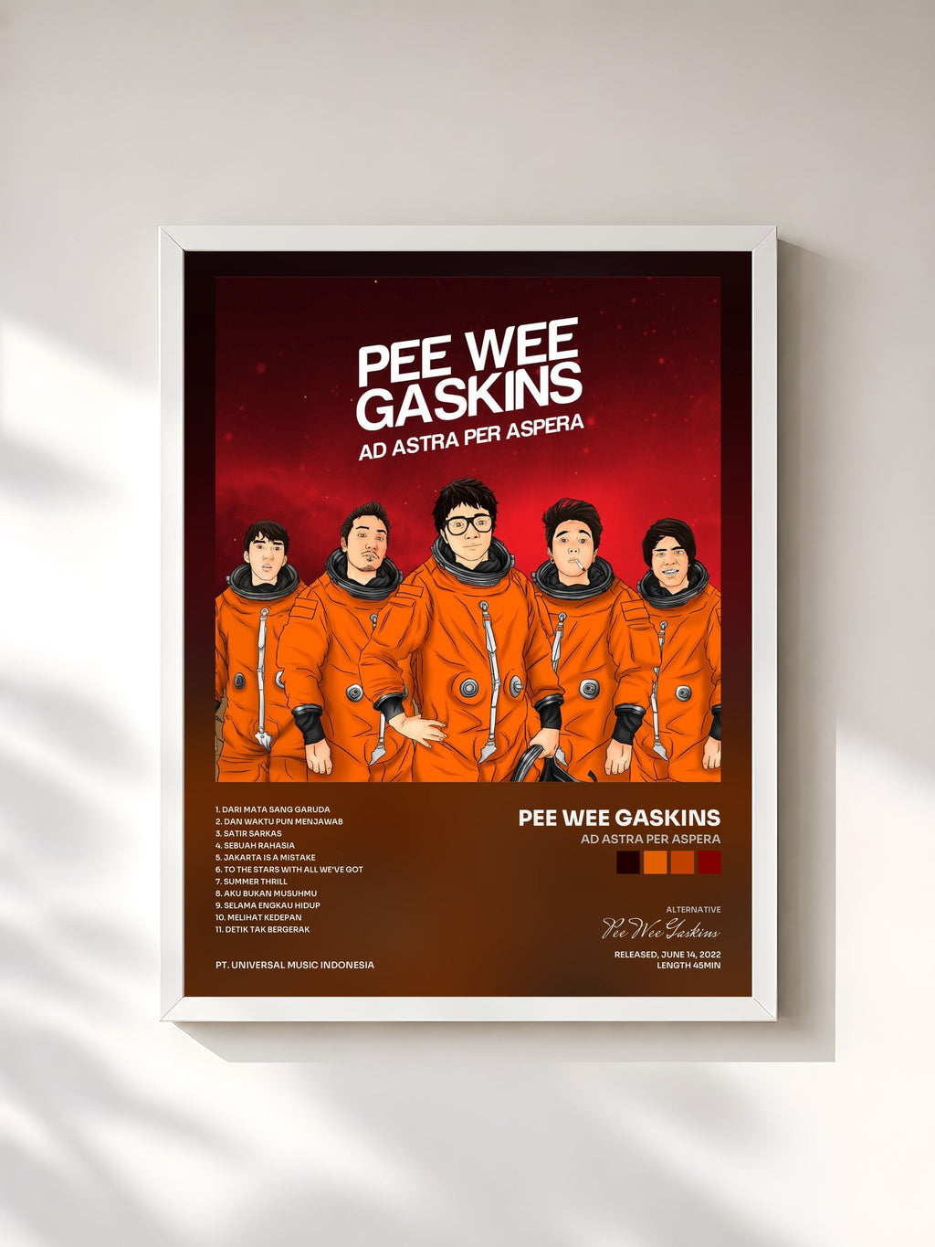 #blanc Ad Astra Per Aspera von Pee Wee Gaskins als gerahmter Kunstdruck, weißer Rahmen, gedruckt und gerahmt in Frankreich