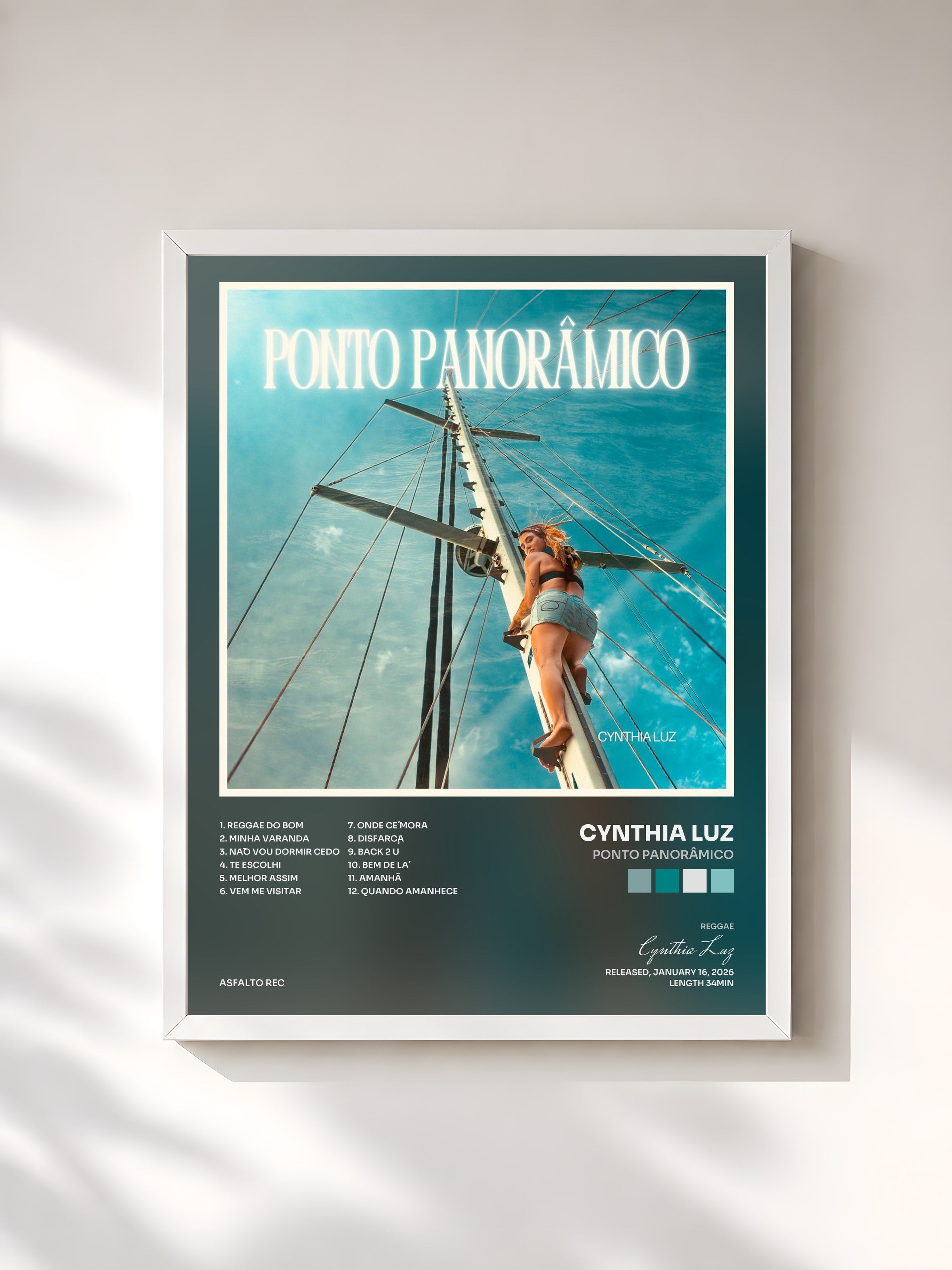 #blanc Tableau de l'album Ponto Panorâmico de Cynthia Luz, cadre blanc, imprimé et encadré en France