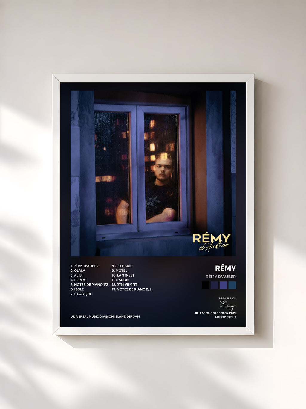 #blanc Tableau de l'album Rémy d'Auber de Rémy, cadre blanc, imprimé et encadré en France