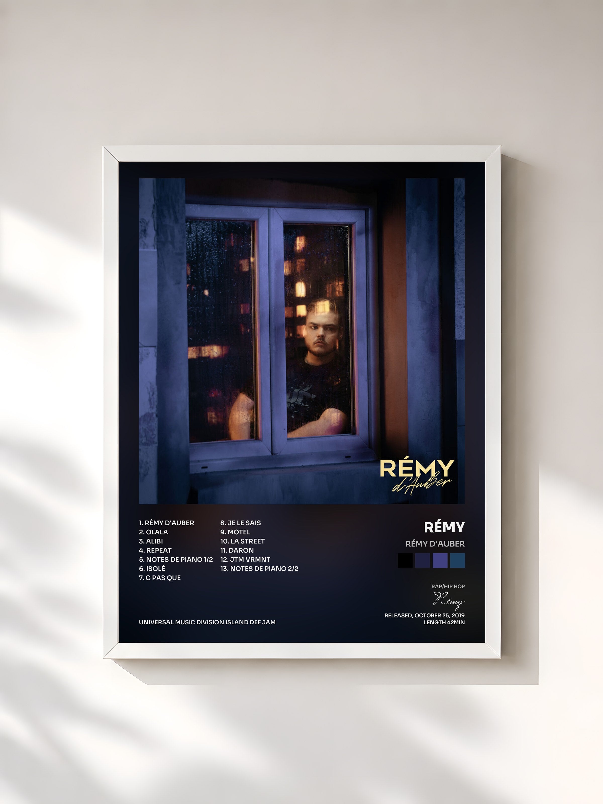 #blanc Tableau de l'album Rémy d'Auber de Rémy, cadre blanc, imprimé et encadré en France