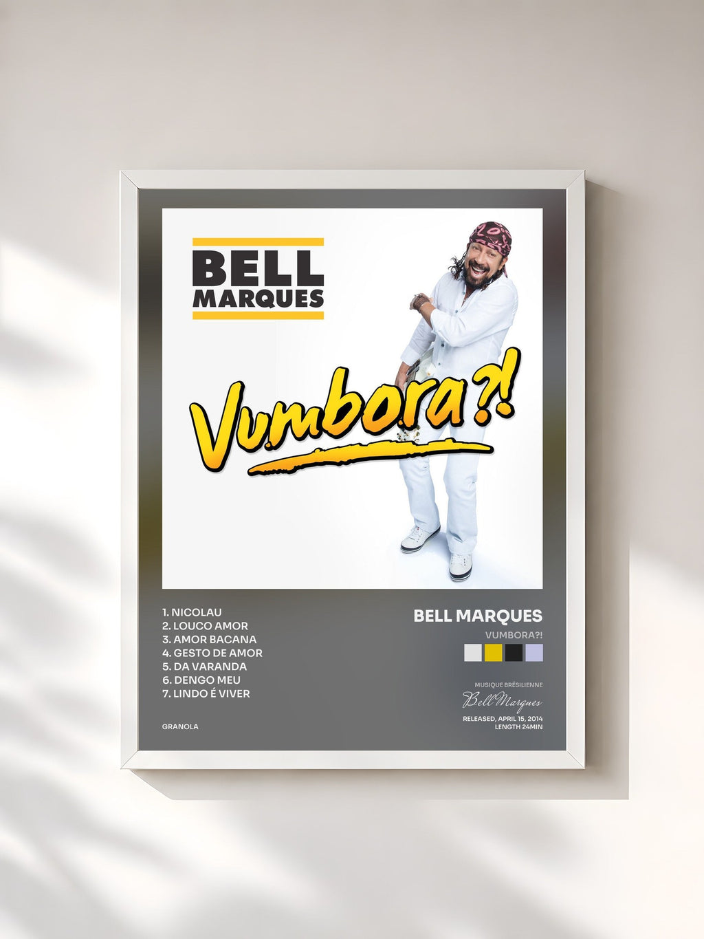 #blanc Vumbora?! von Bell Marques als gerahmter Kunstdruck, weißer Rahmen, gedruckt und gerahmt in Frankreich