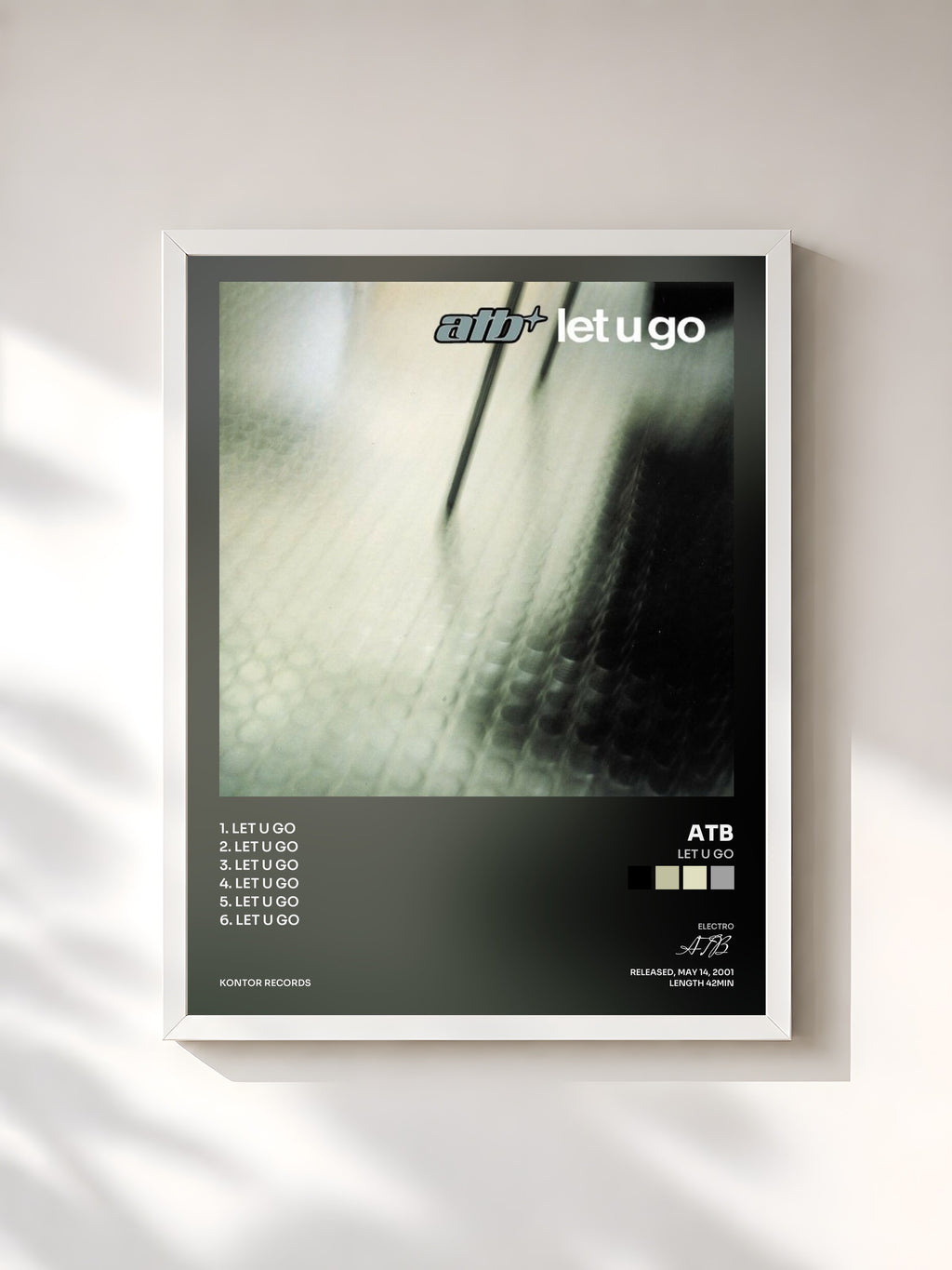 #blanc Let U Go by ATB as a framed art print, white frame, printed and framed in France