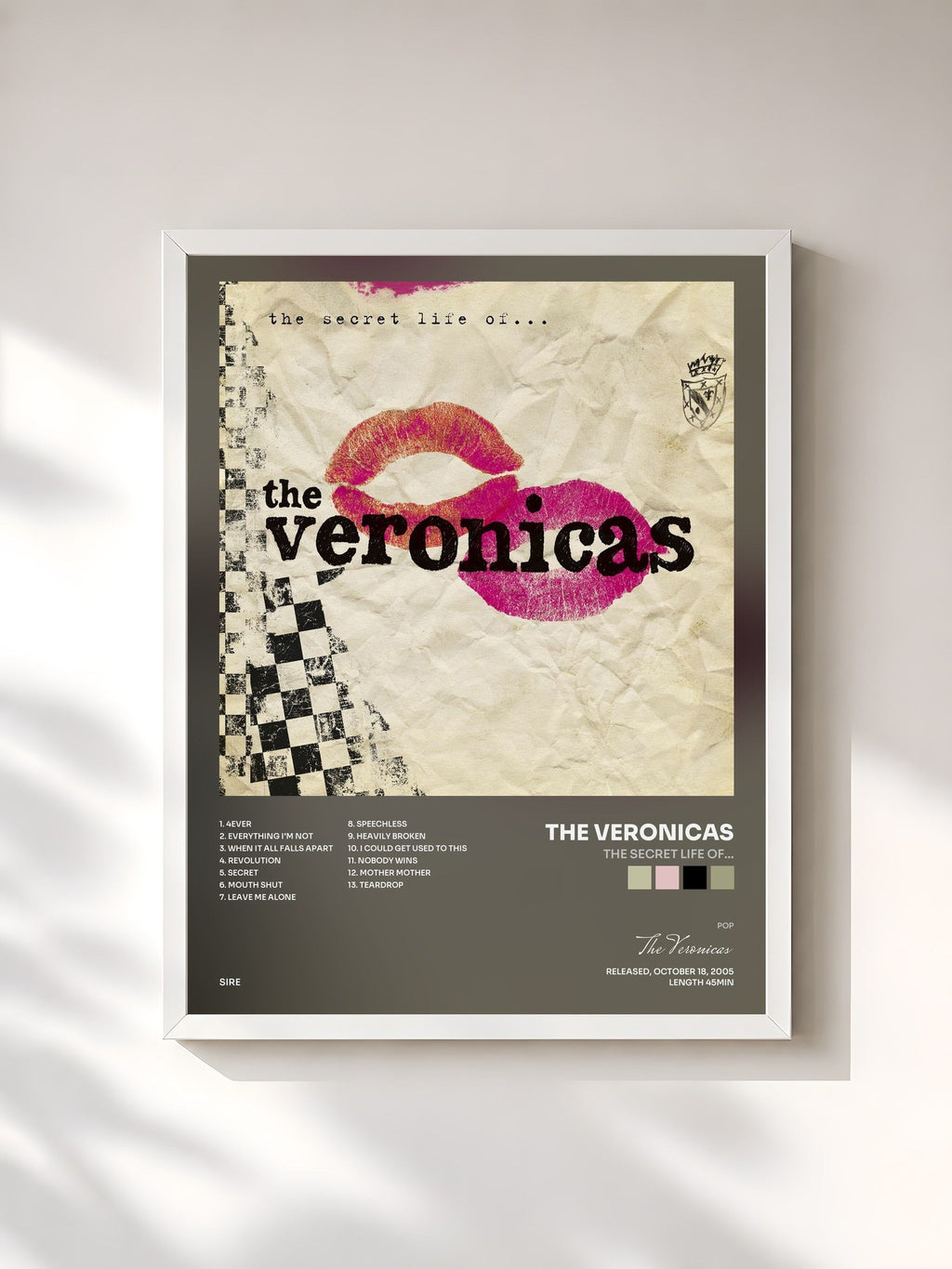 #blanc The Secret Life Of... di The Veronicas in stampa incorniciata, cornice bianca, stampata e incorniciata in Francia