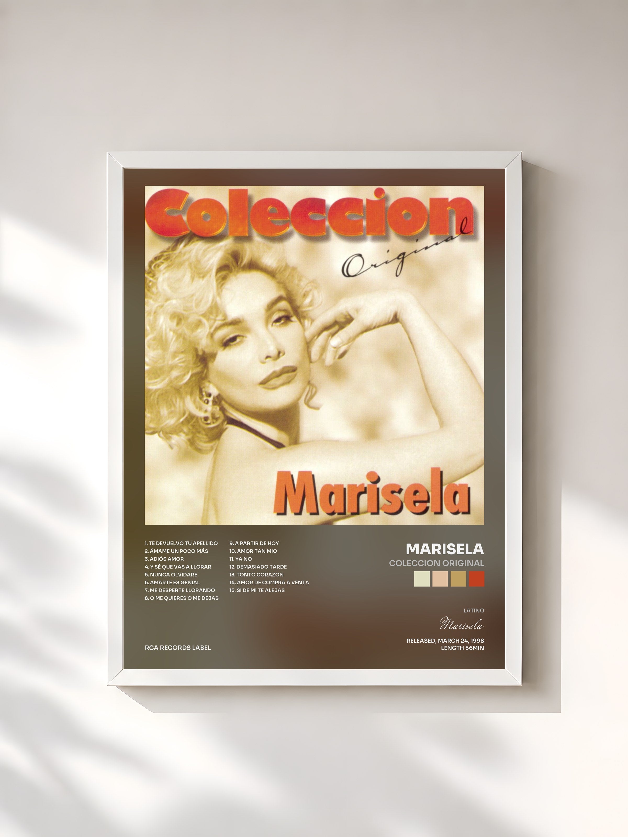 #blanc Tableau de l'album Coleccion Original de Marisela, cadre blanc, imprimé et encadré en France