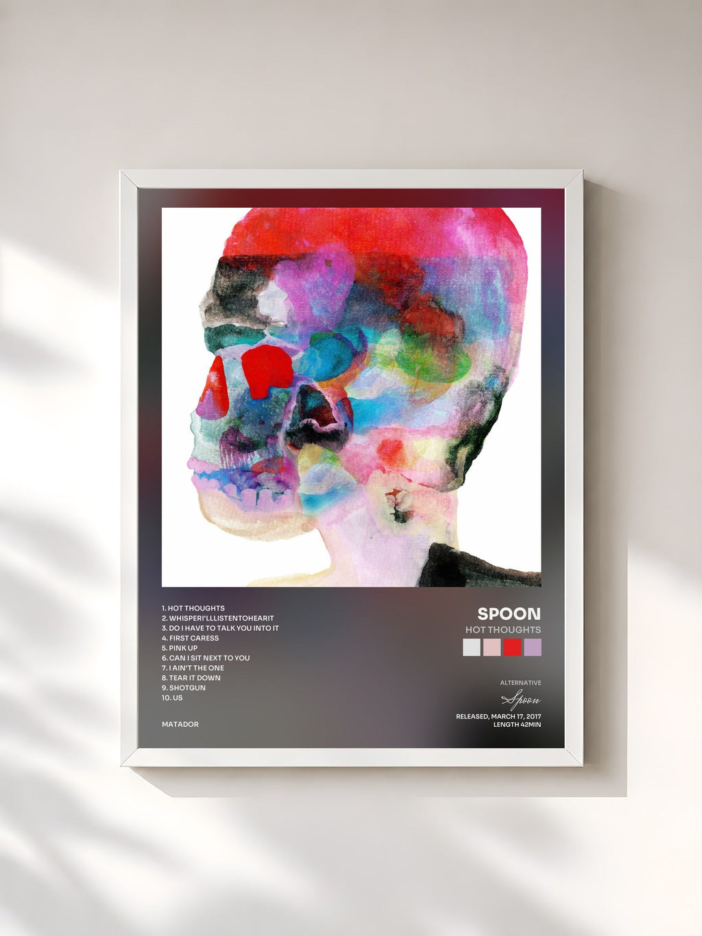 #blanc Hot Thoughts di Spoon in stampa incorniciata, cornice bianca, stampata e incorniciata in Francia